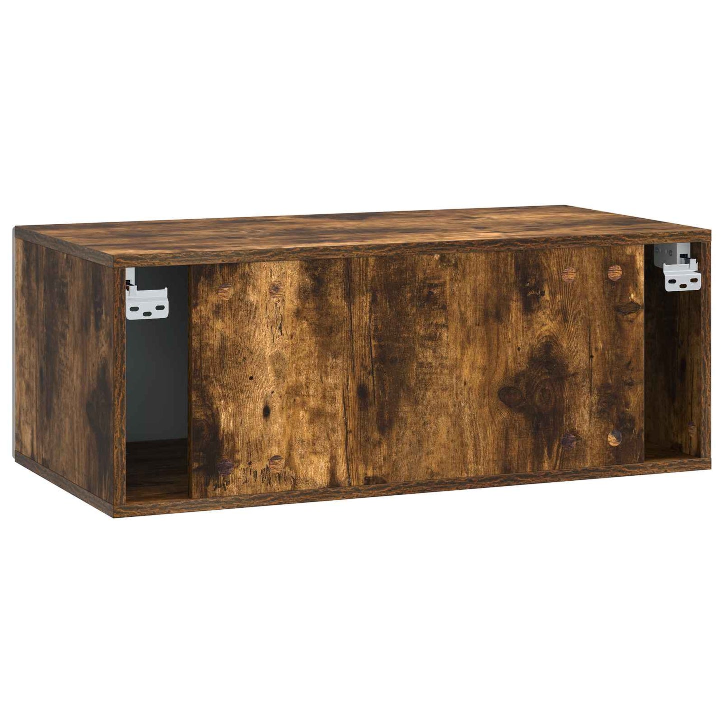 Fali TV szekrény 98 x 31 cm Füstös Tölgy Szerelt Fa