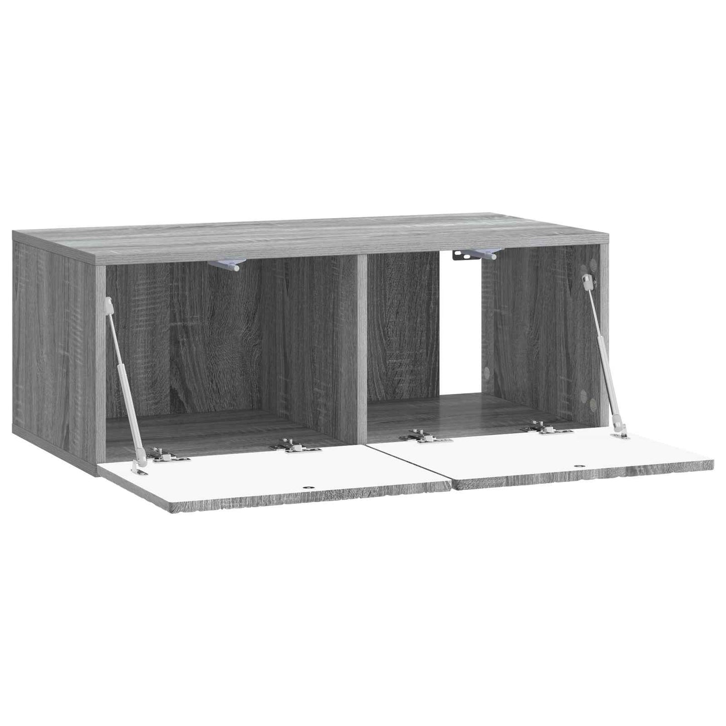 Fali TV szekrény 98 x 31 cm Szürke Sonoma Szerelt Fa