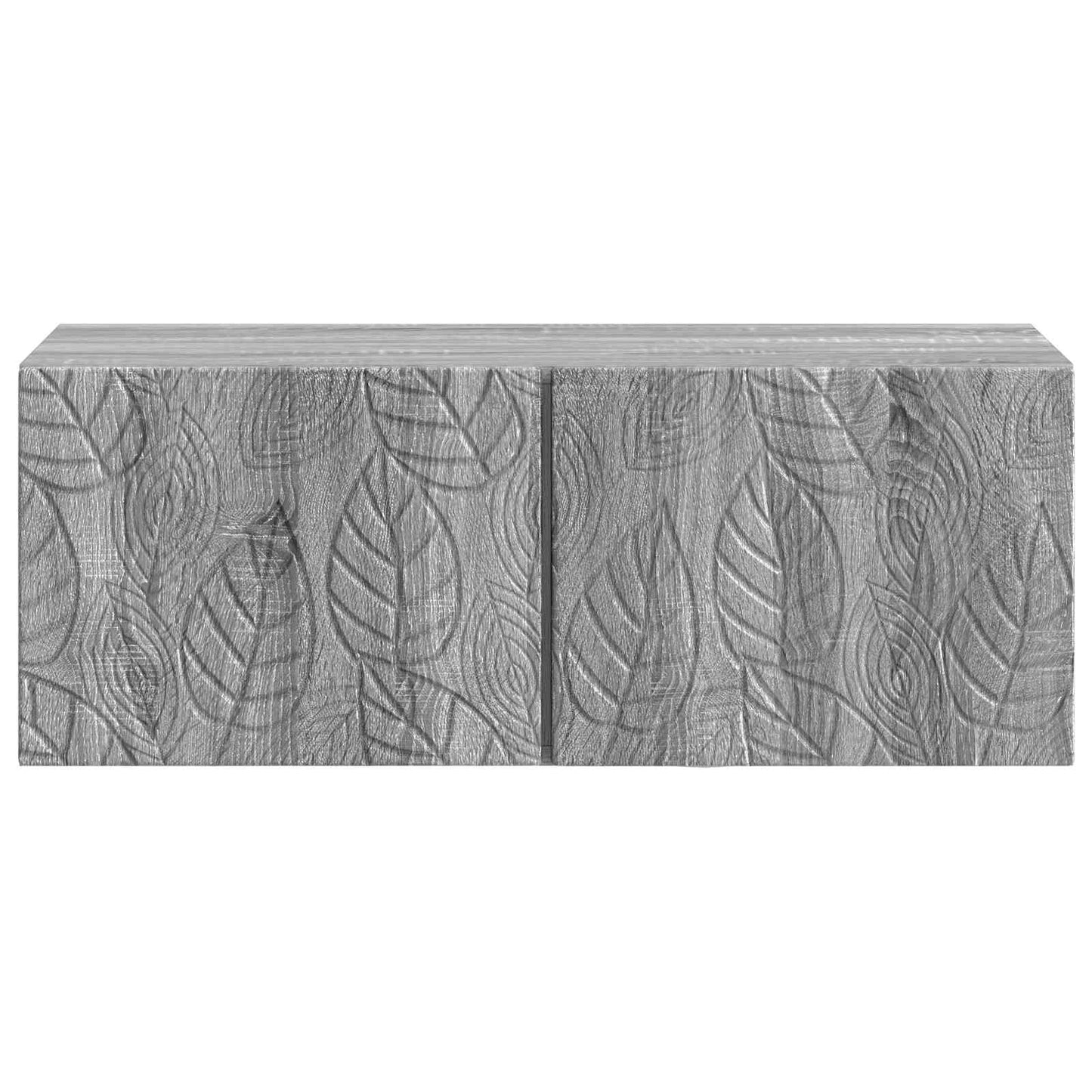 Fali TV szekrény 98 x 31 cm Szürke Sonoma Szerelt Fa