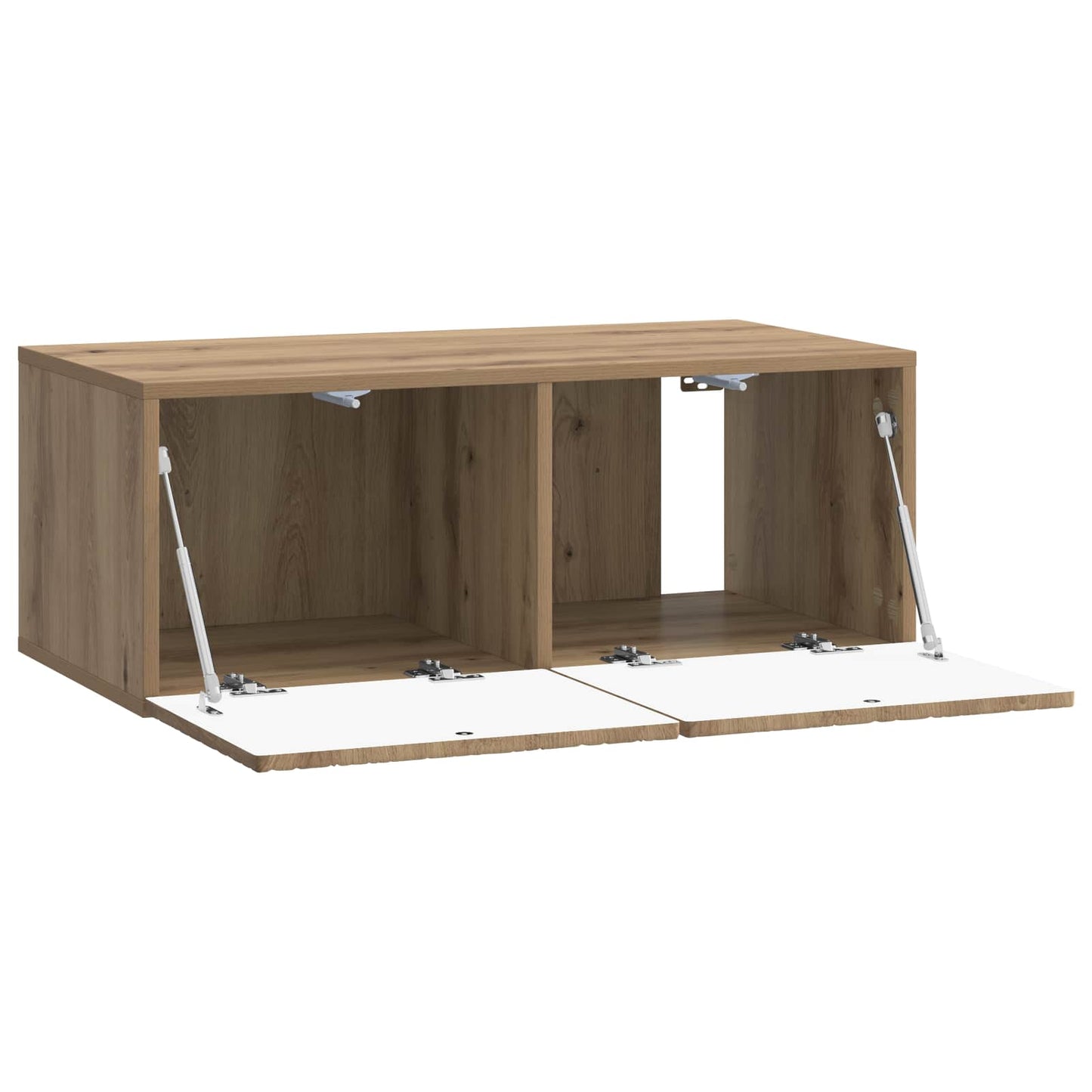 Fali TV szekrény 98 x 31 cm Kézműves Tölgy Szerelt Fa
