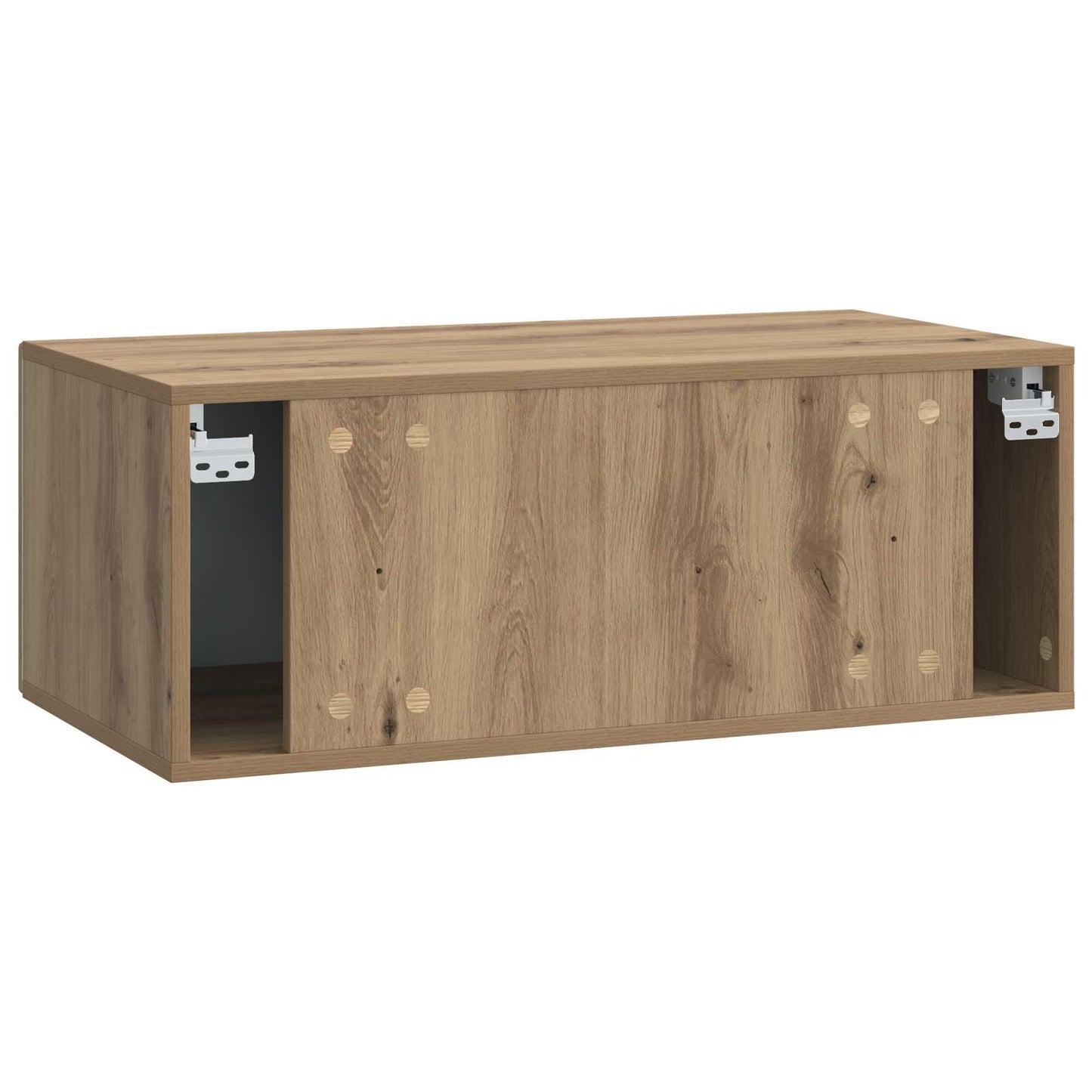 Fali TV szekrény 98 x 31 cm Kézműves Tölgy Szerelt Fa