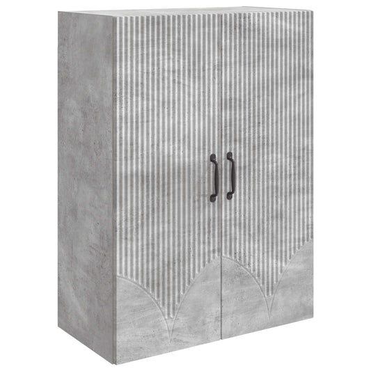 Fali szekrény Betonszürke 66 x 34,5 x 90 cm Szerelt Fa