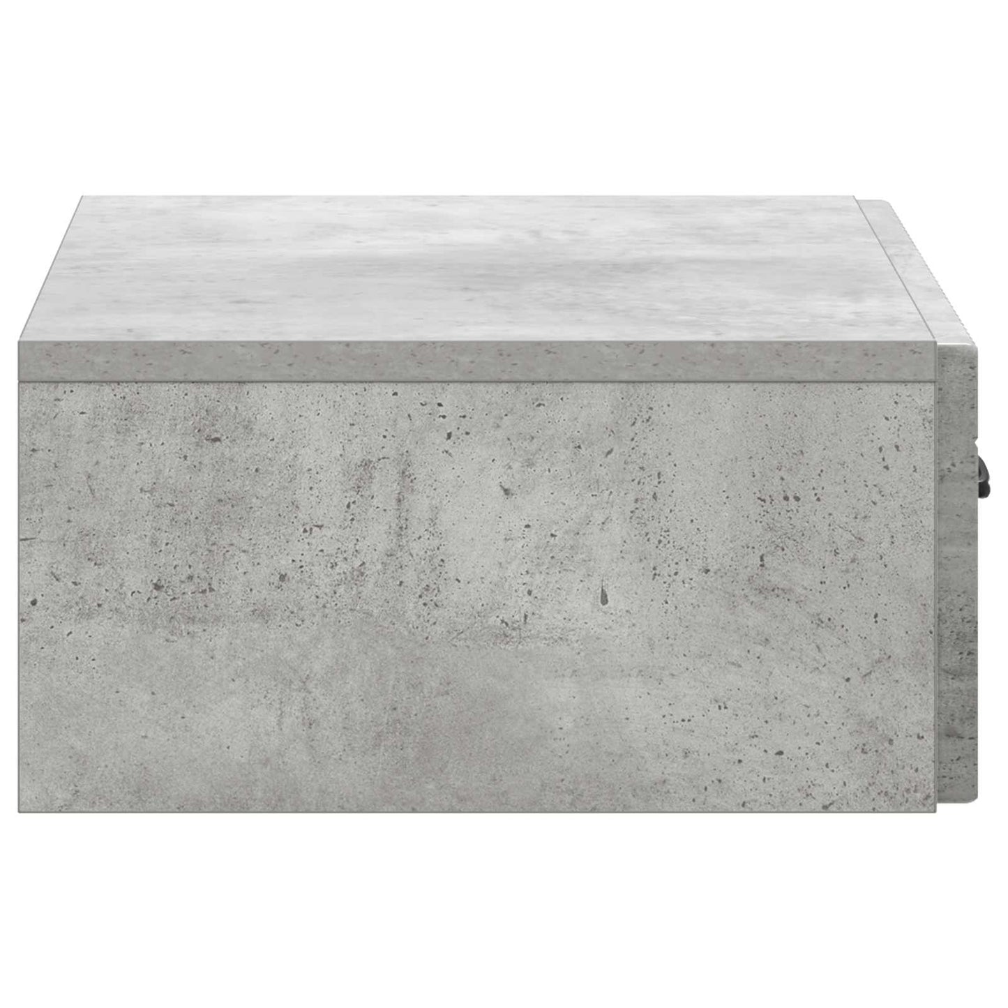 Fali oldaltábla Betonszürke 59 x 34,5 x 17 cm Szerelt Fa