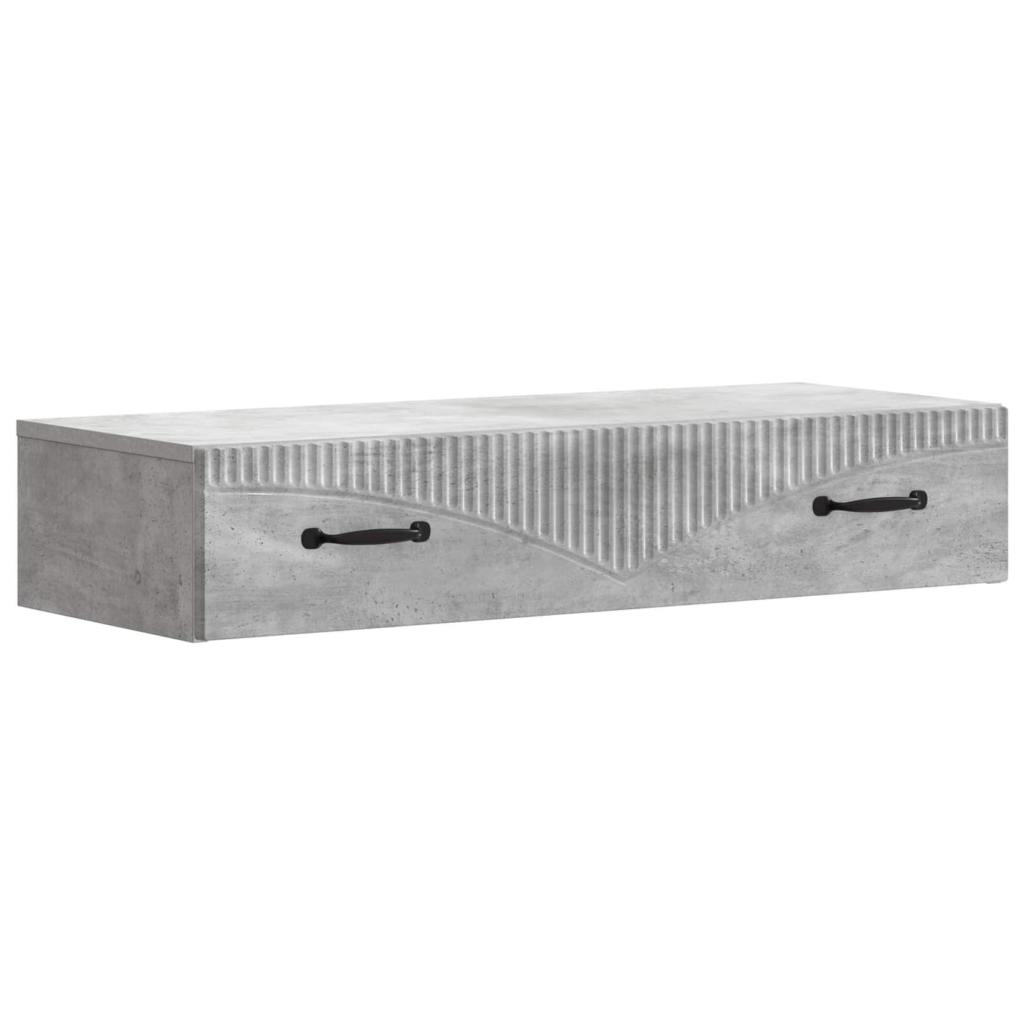 Fali oldaltábla Betonszürke 87,5 x 34,5 x 17 cm Szerelt Fa