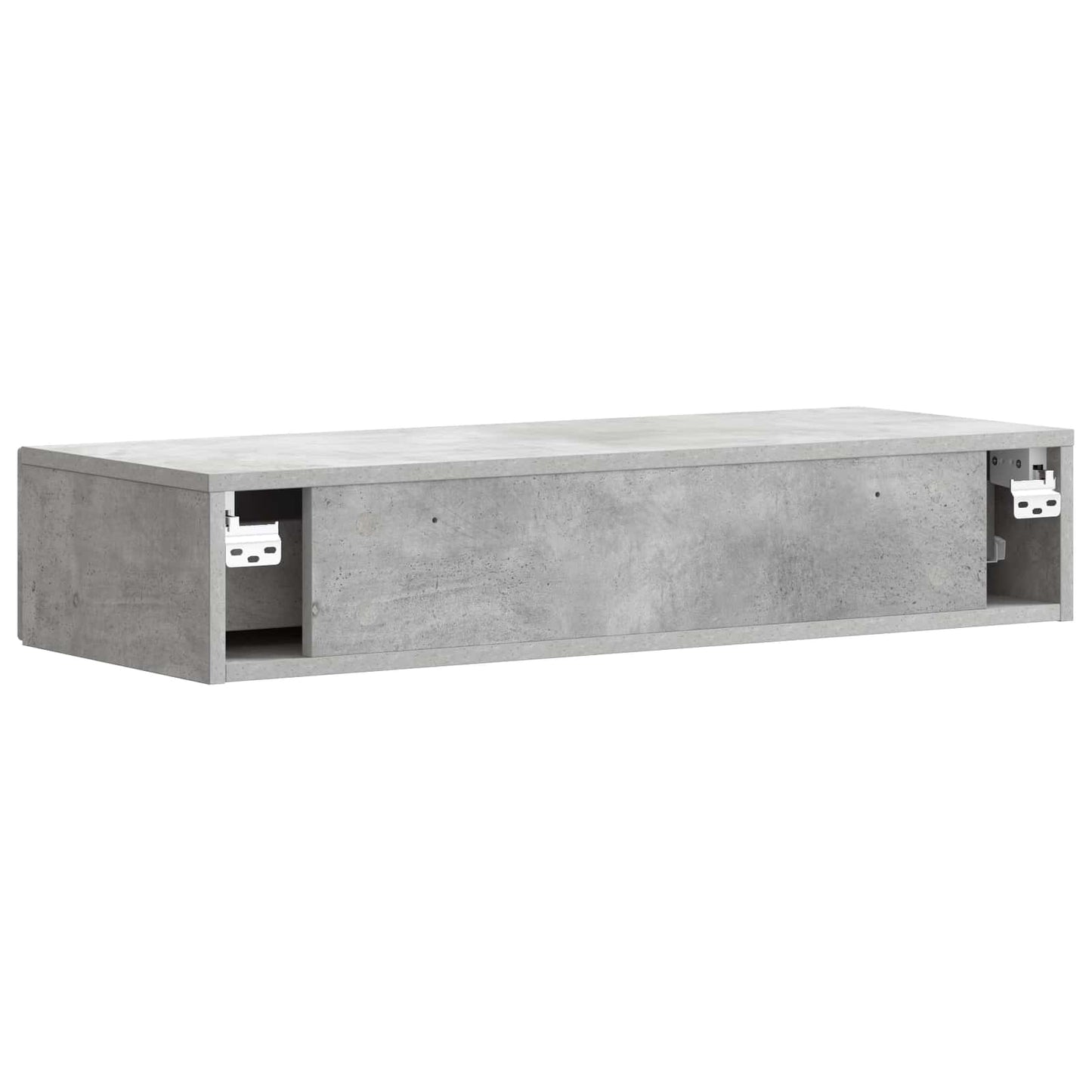 Fali oldaltábla Betonszürke 87,5 x 34,5 x 17 cm Szerelt Fa