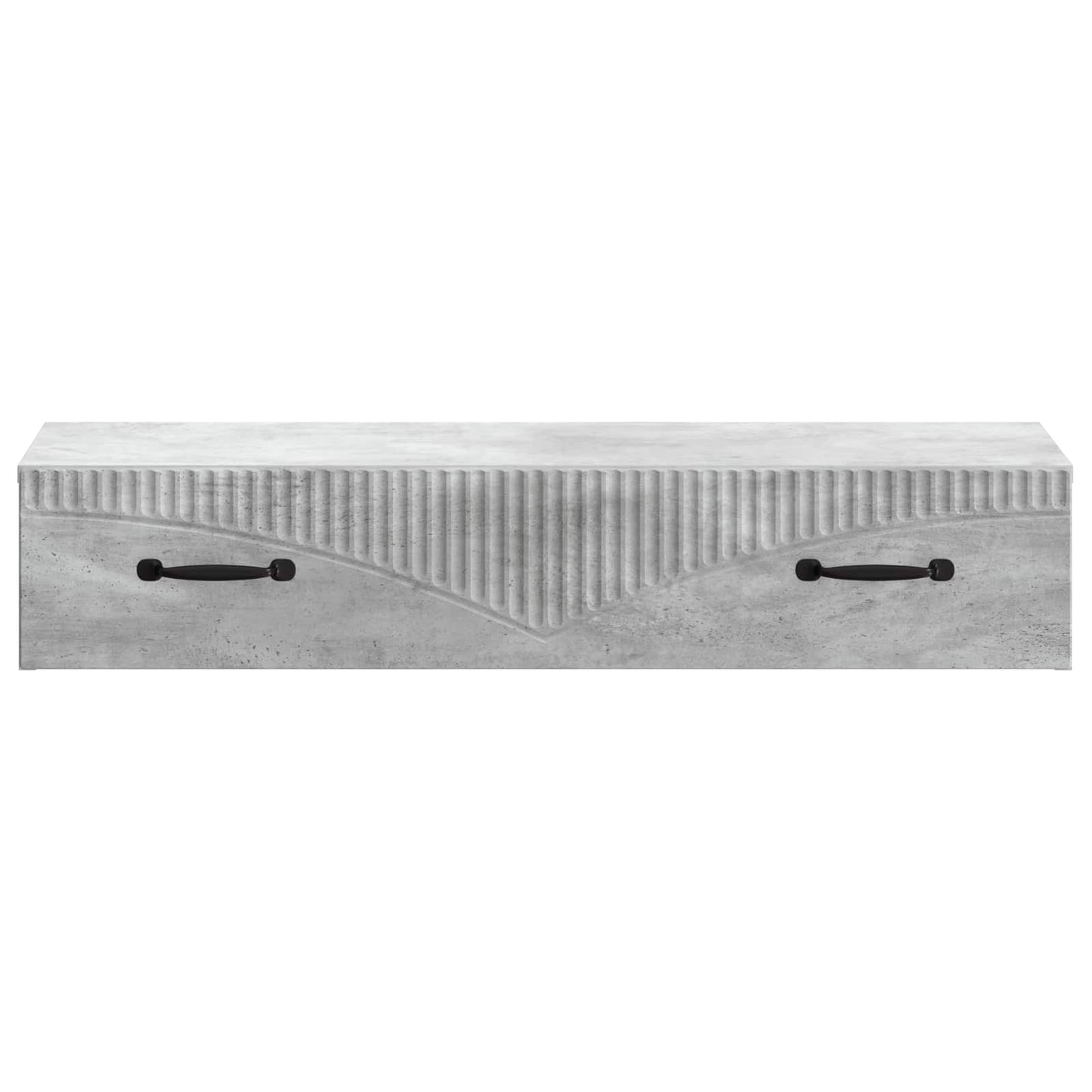 Fali oldaltábla Betonszürke 87,5 x 34,5 x 17 cm Szerelt Fa