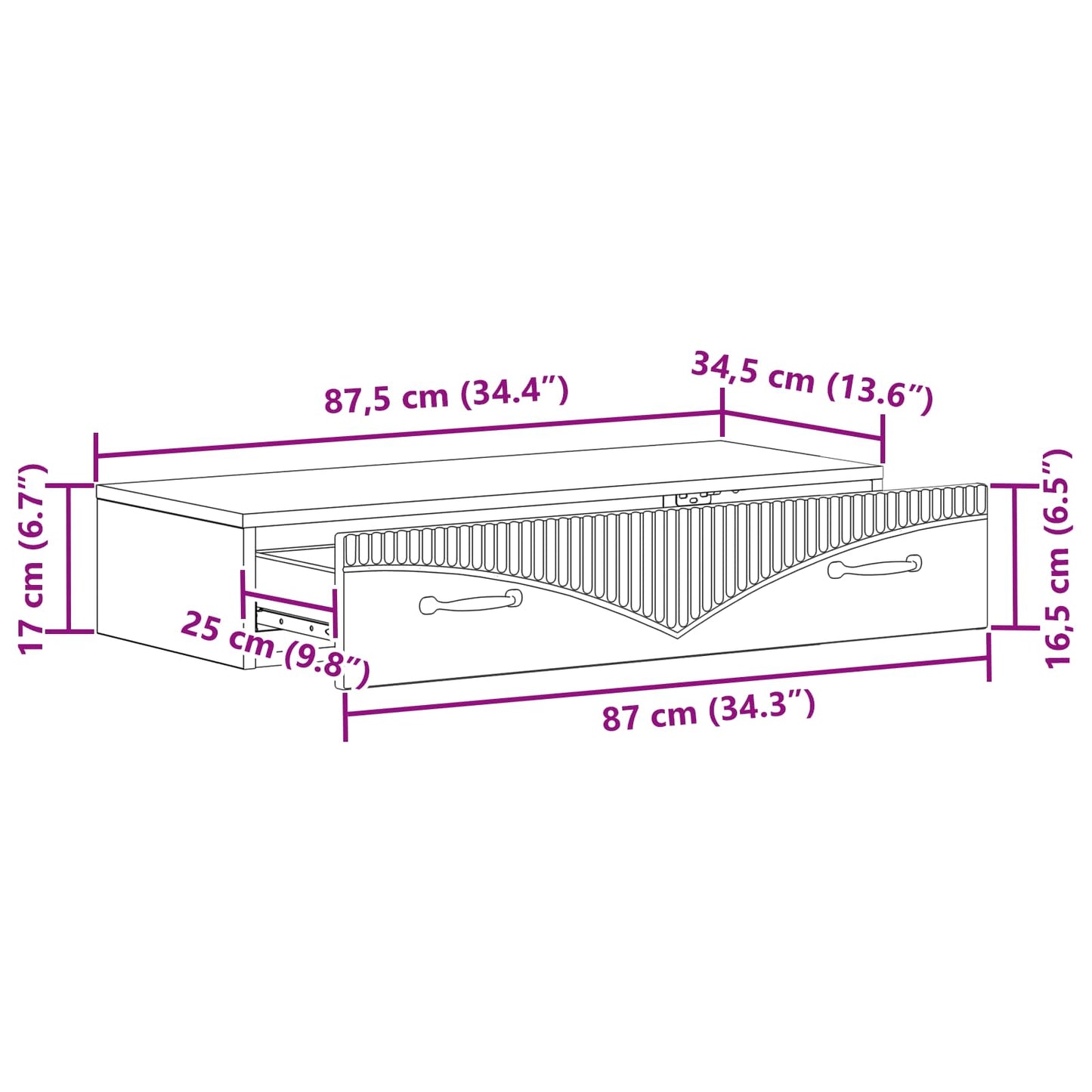 Fali oldaltábla Antik Fa 87,5 x 34,5 x 17 cm Szerelt Fa