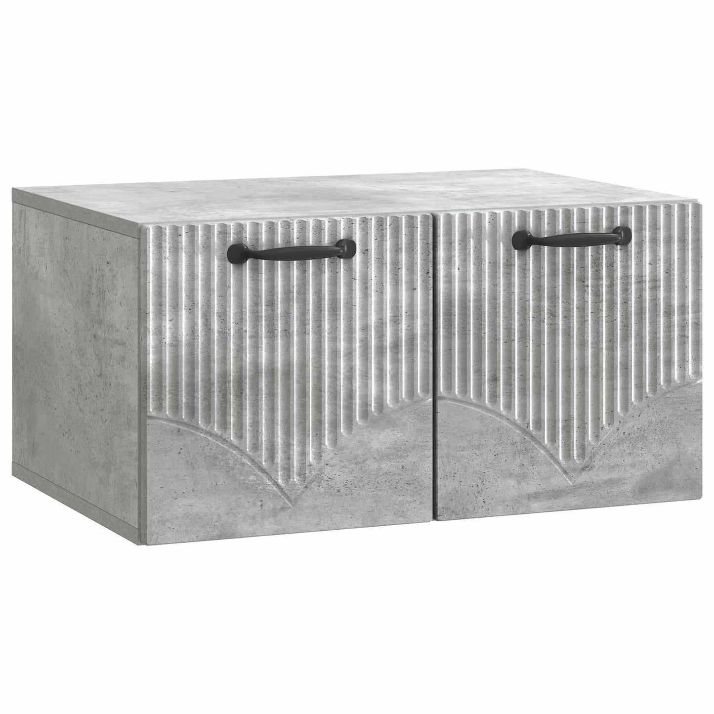 Fali TV szekrény Betonszürke 59,5 x 41 x 30 cm Szerelt Fa
