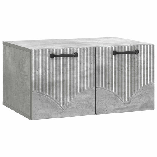 Fali TV szekrény Betonszürke 59,5 x 41 x 30 cm Szerelt Fa