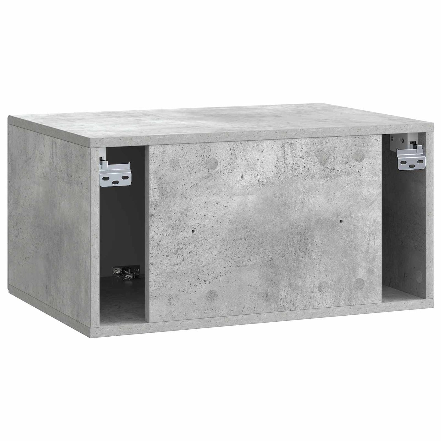 Fali TV szekrény Betonszürke 59,5 x 41 x 30 cm Szerelt Fa