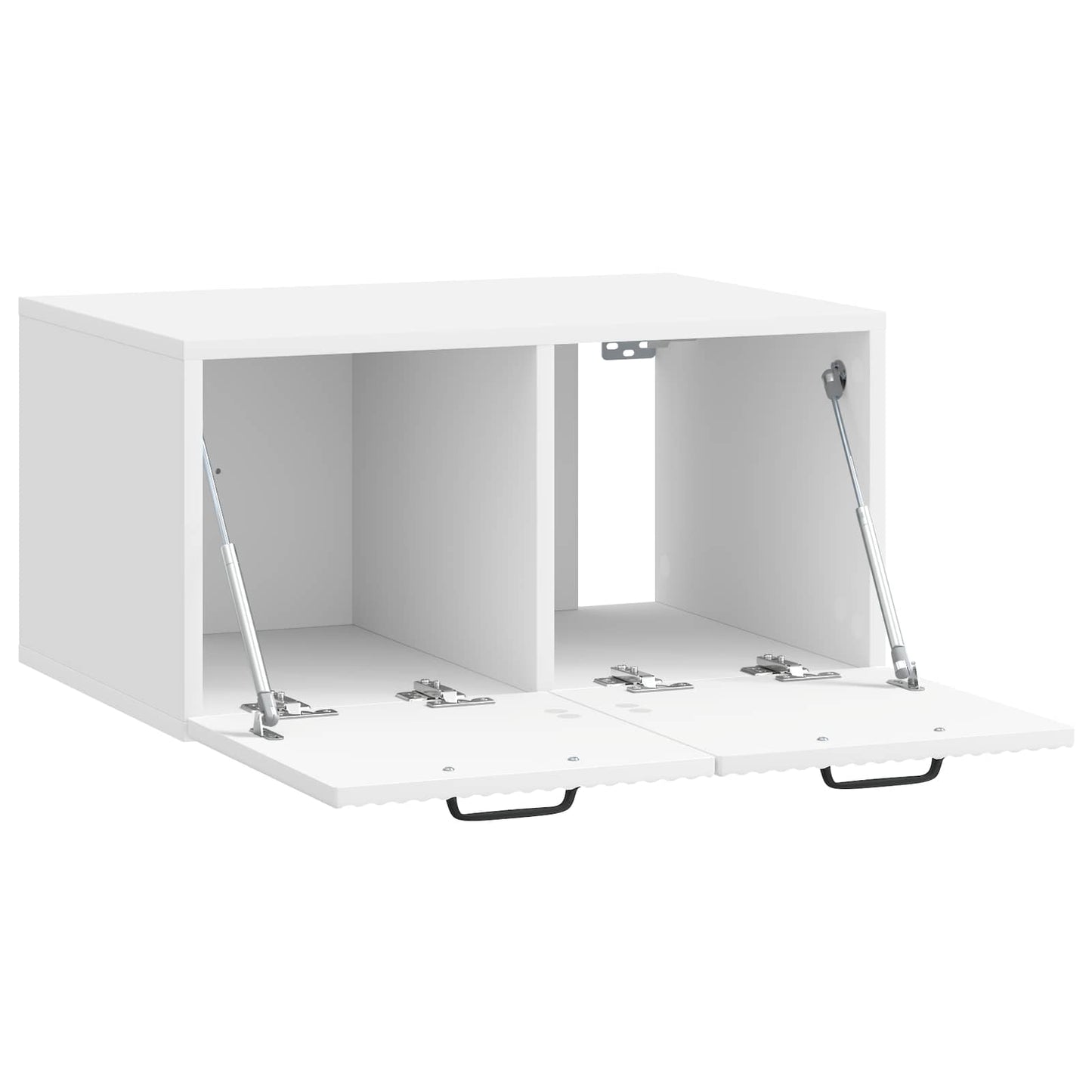 Fali TV szekrény Magasfényű Fehér 59,5 x 41 x 30 cm Szerelt Fa