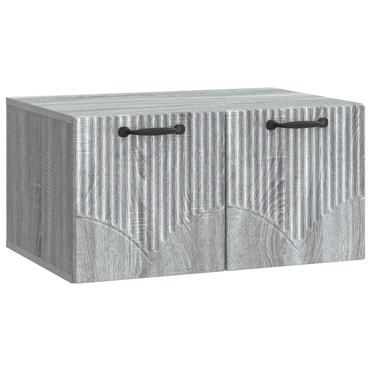 Fali TV szekrény Szürke Sonoma 59,5 x 41 x 30 cm Szerelt Fa