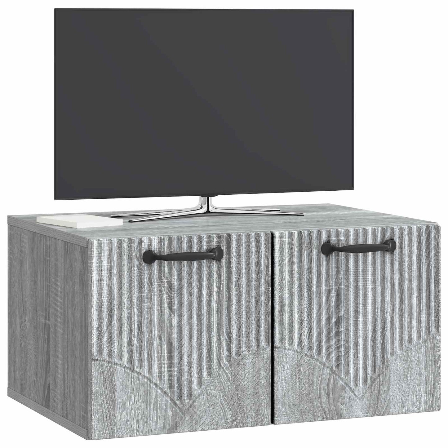 Fali TV szekrény Szürke Sonoma 59,5 x 41 x 30 cm Szerelt Fa