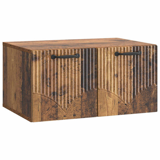 Fali TV szekrény Antik Fa 59,5 x 41 x 30 cm Szerelt Fa