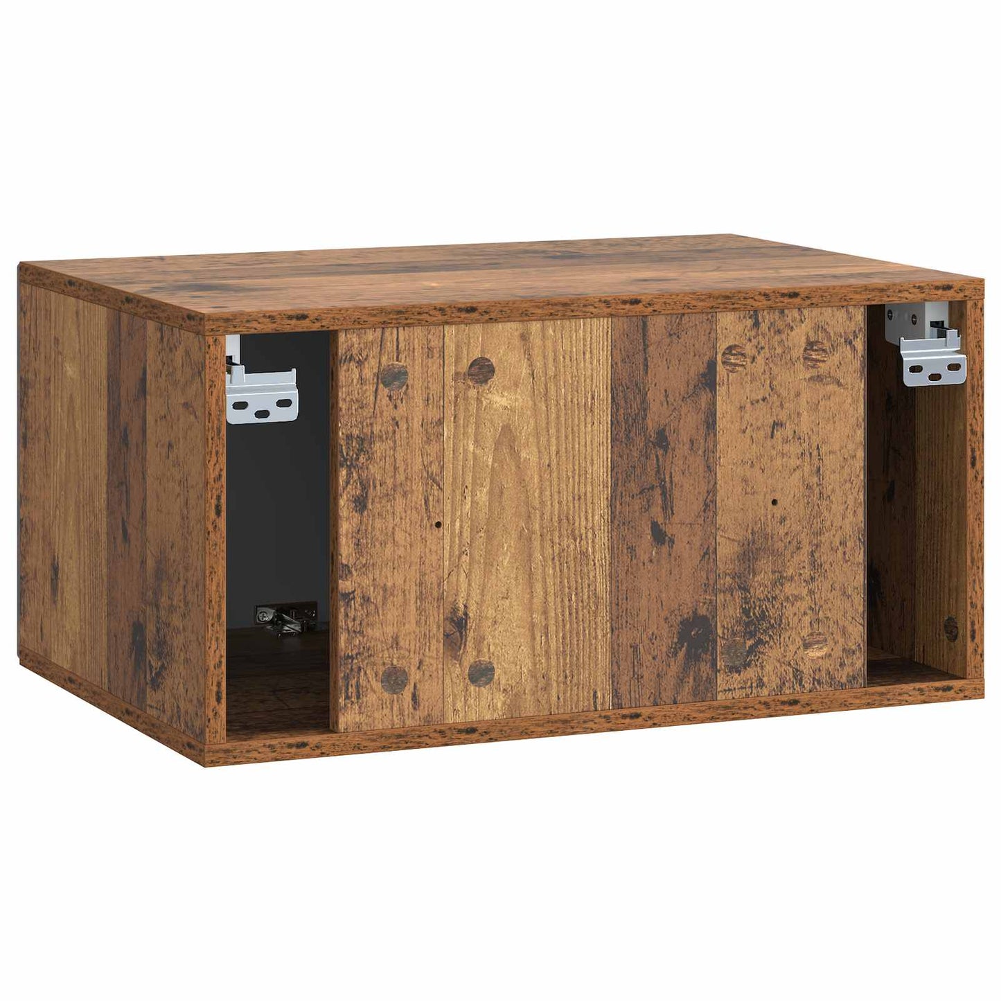 Fali TV szekrény Antik Fa 59,5 x 41 x 30 cm Szerelt Fa