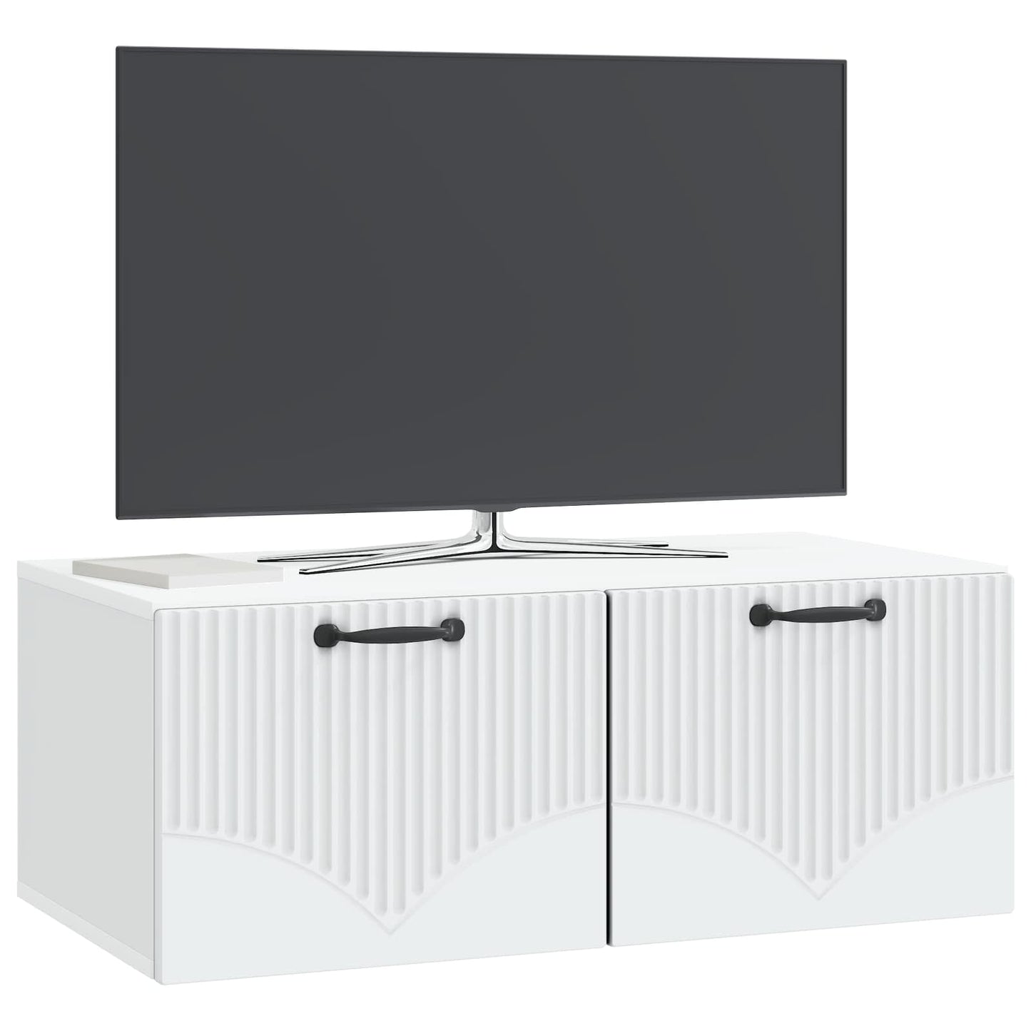 Fali TV szekrény Fehér 78,5 x 41 x 30 cm Szerelt Fa