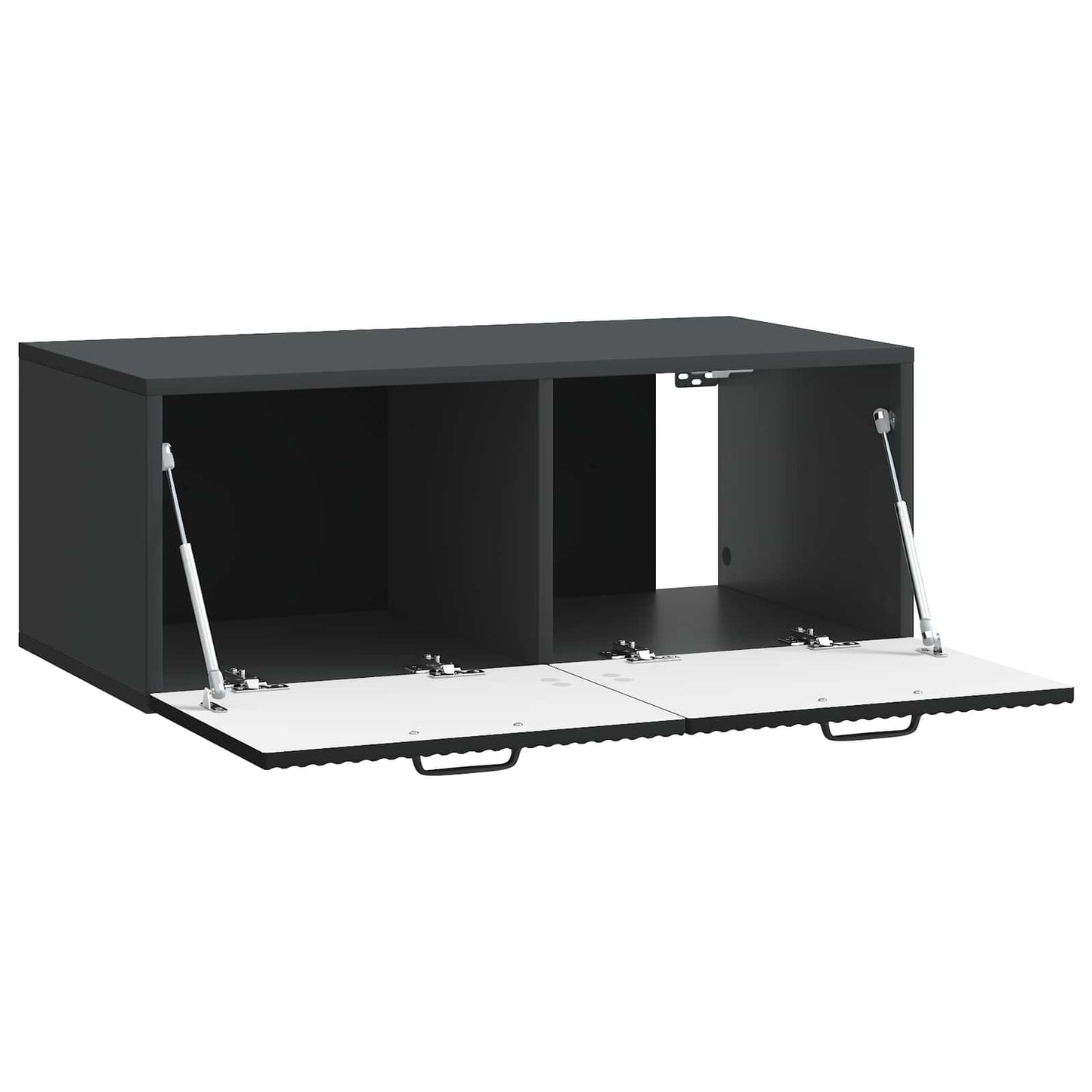 Fali TV szekrény Fekete 78,5 x 41 x 30 cm Szerelt Fa