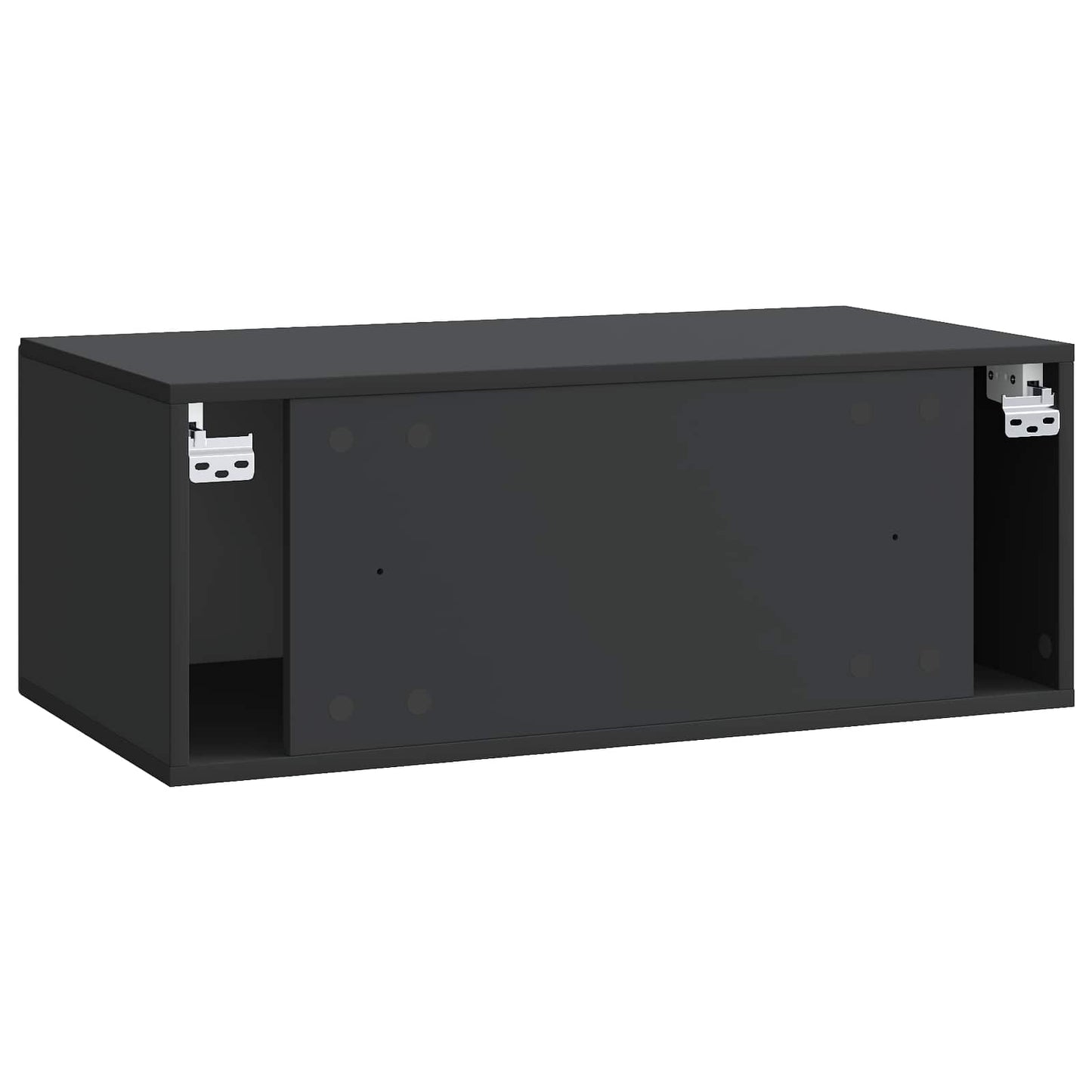 Fali TV szekrény Fekete 78,5 x 41 x 30 cm Szerelt Fa