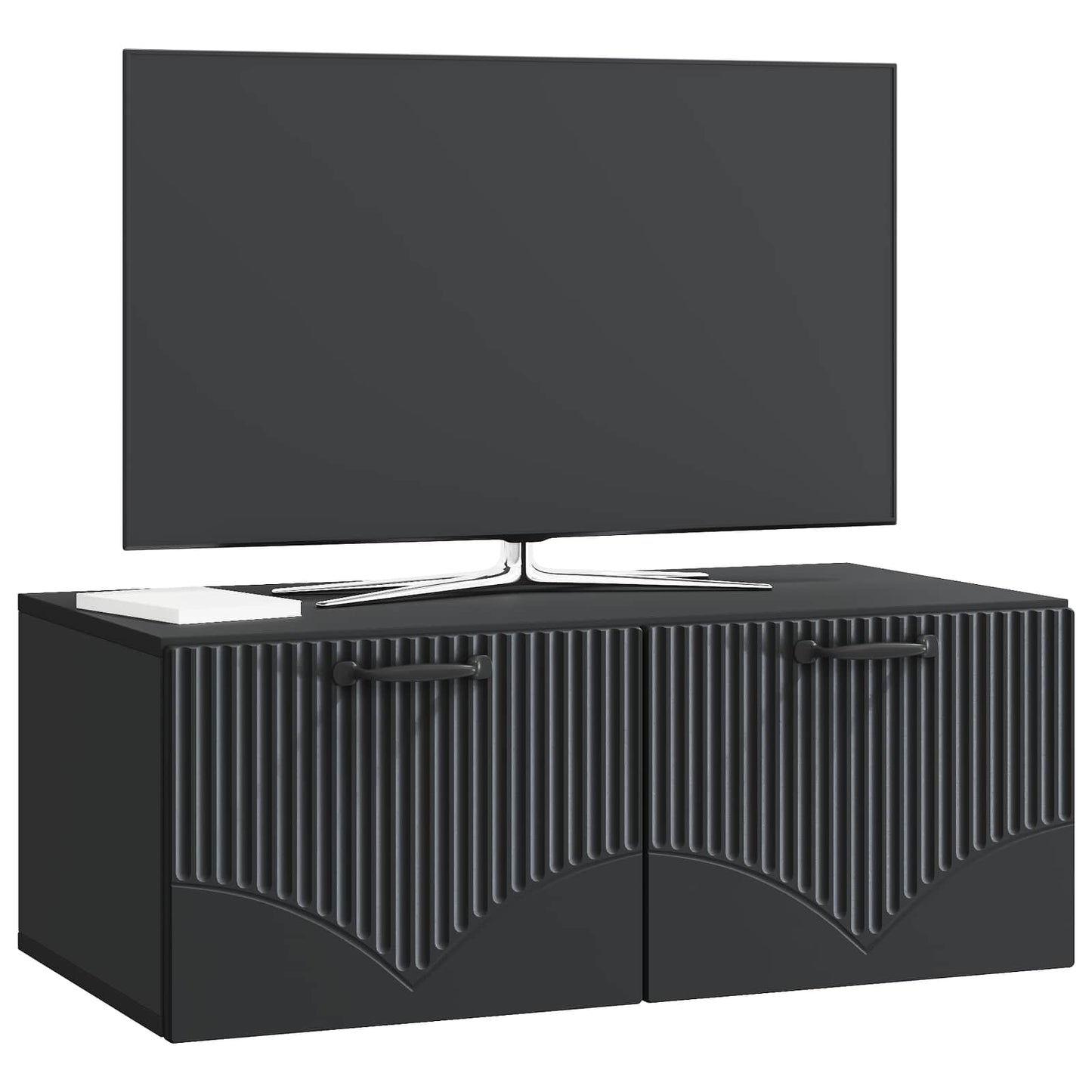 Fali TV szekrény Fekete 78,5 x 41 x 30 cm Szerelt Fa