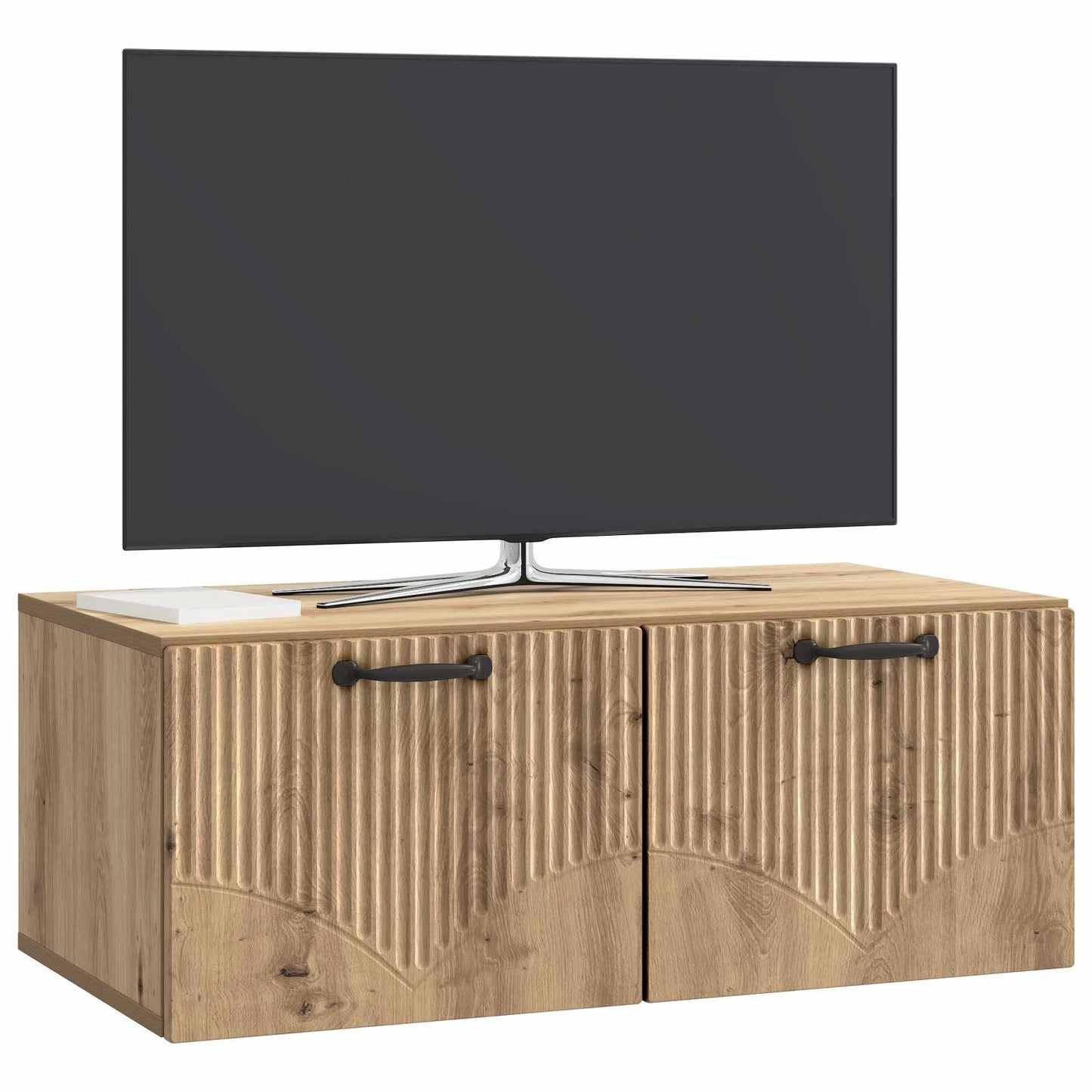 Fali TV szekrény 78,5 x 41 x 30 cm Kézműves Tölgy Szerelt Fa
