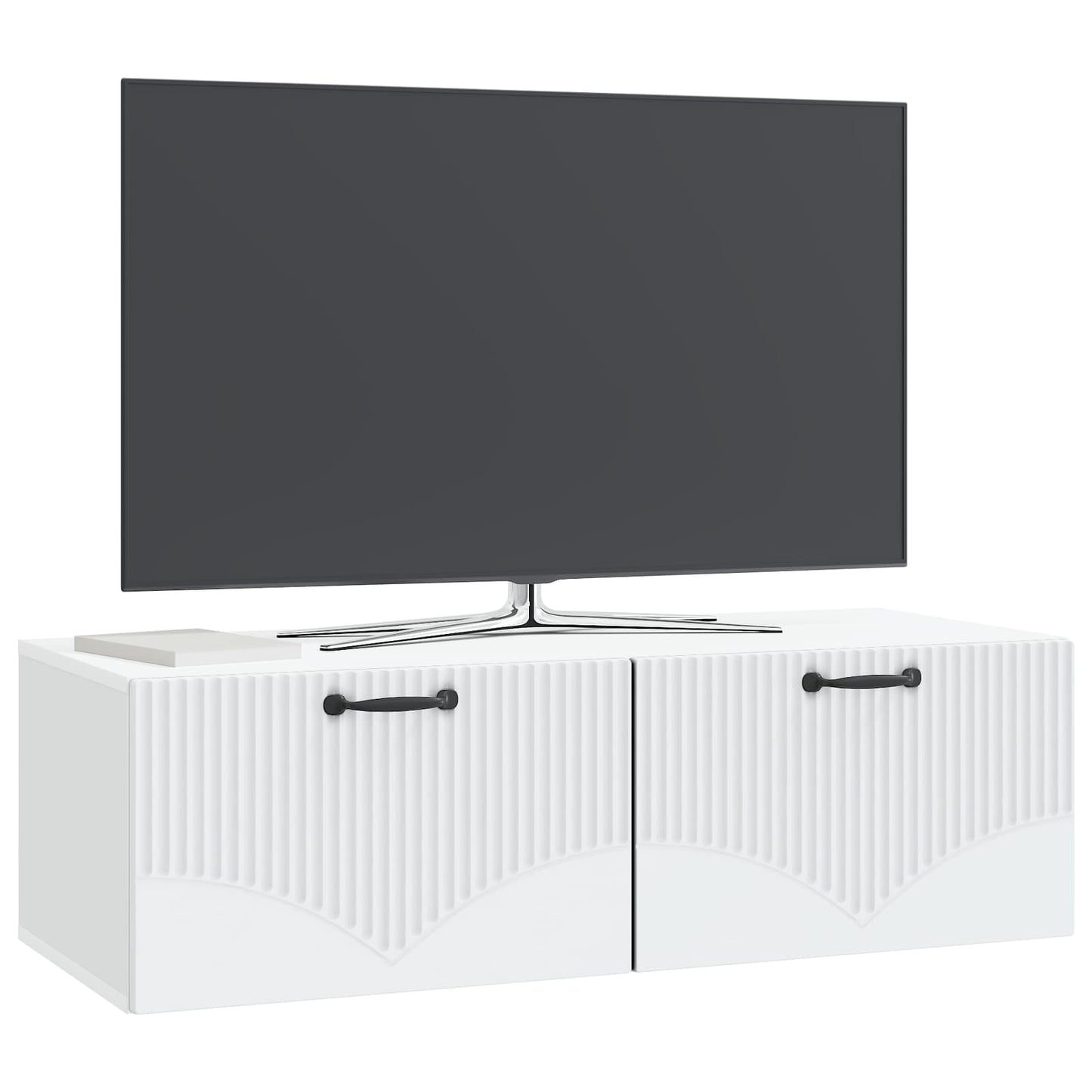 Fali TV szekrény Fehér 98 x 41 x 30 cm Szerelt Fa