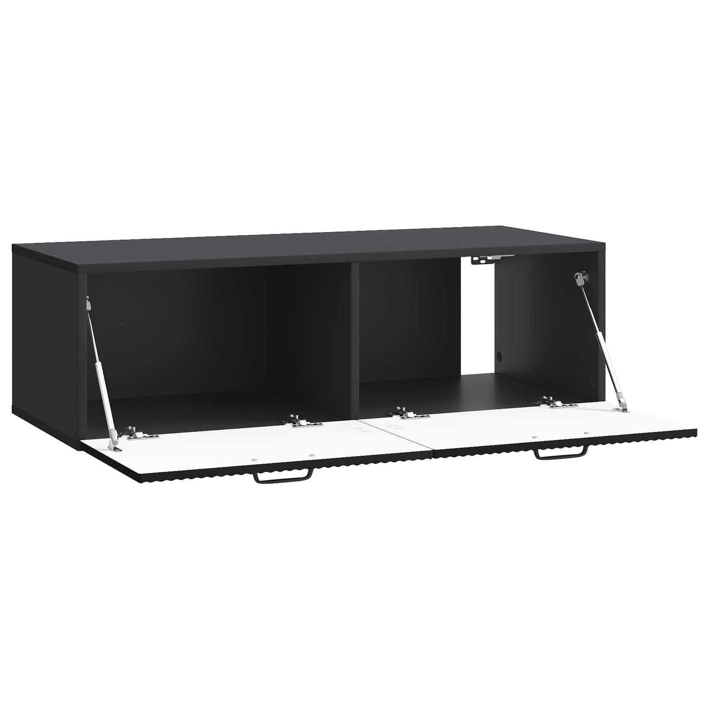 Fali TV szekrény Fekete 98 x 41 x 30 cm Szerelt Fa