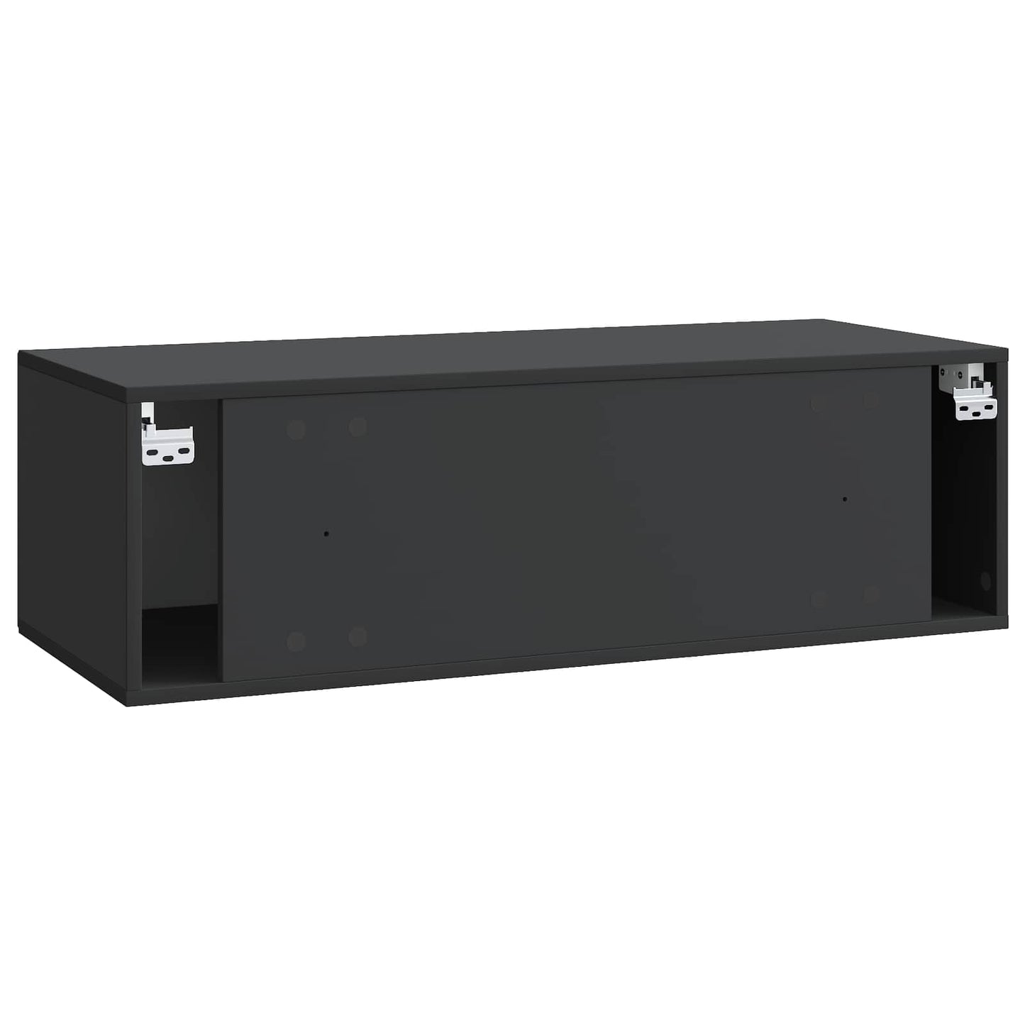 Fali TV szekrény Fekete 98 x 41 x 30 cm Szerelt Fa