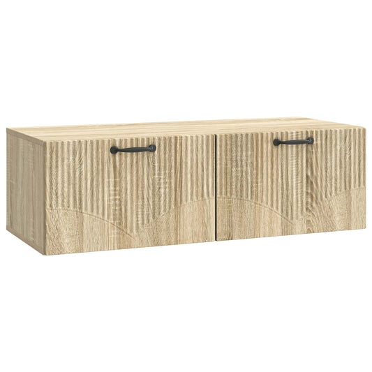 Fali TV szekrény Sonoma Tölgy 98 x 41 x 30 cm Szerelt Fa
