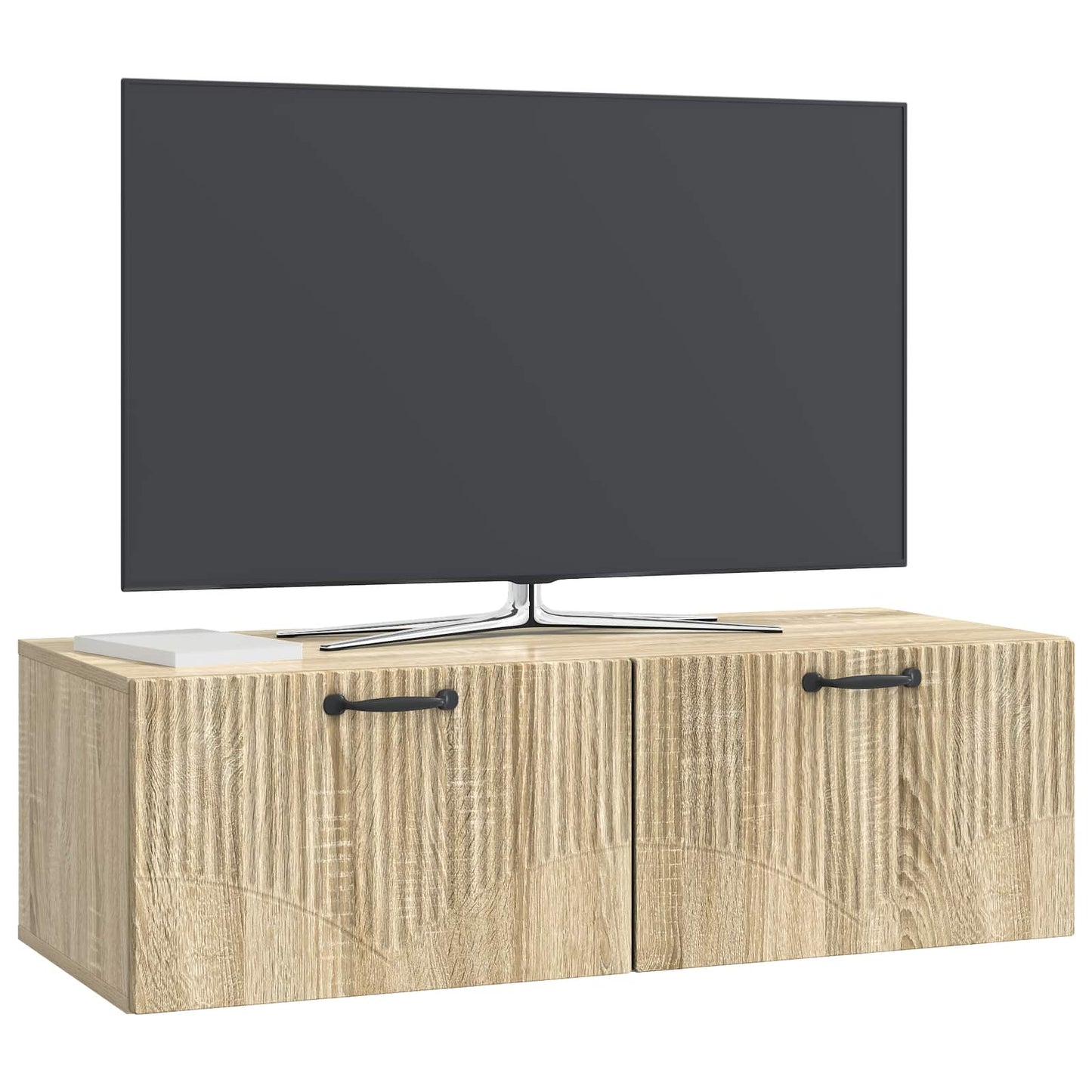 Fali TV szekrény Sonoma Tölgy 98 x 41 x 30 cm Szerelt Fa