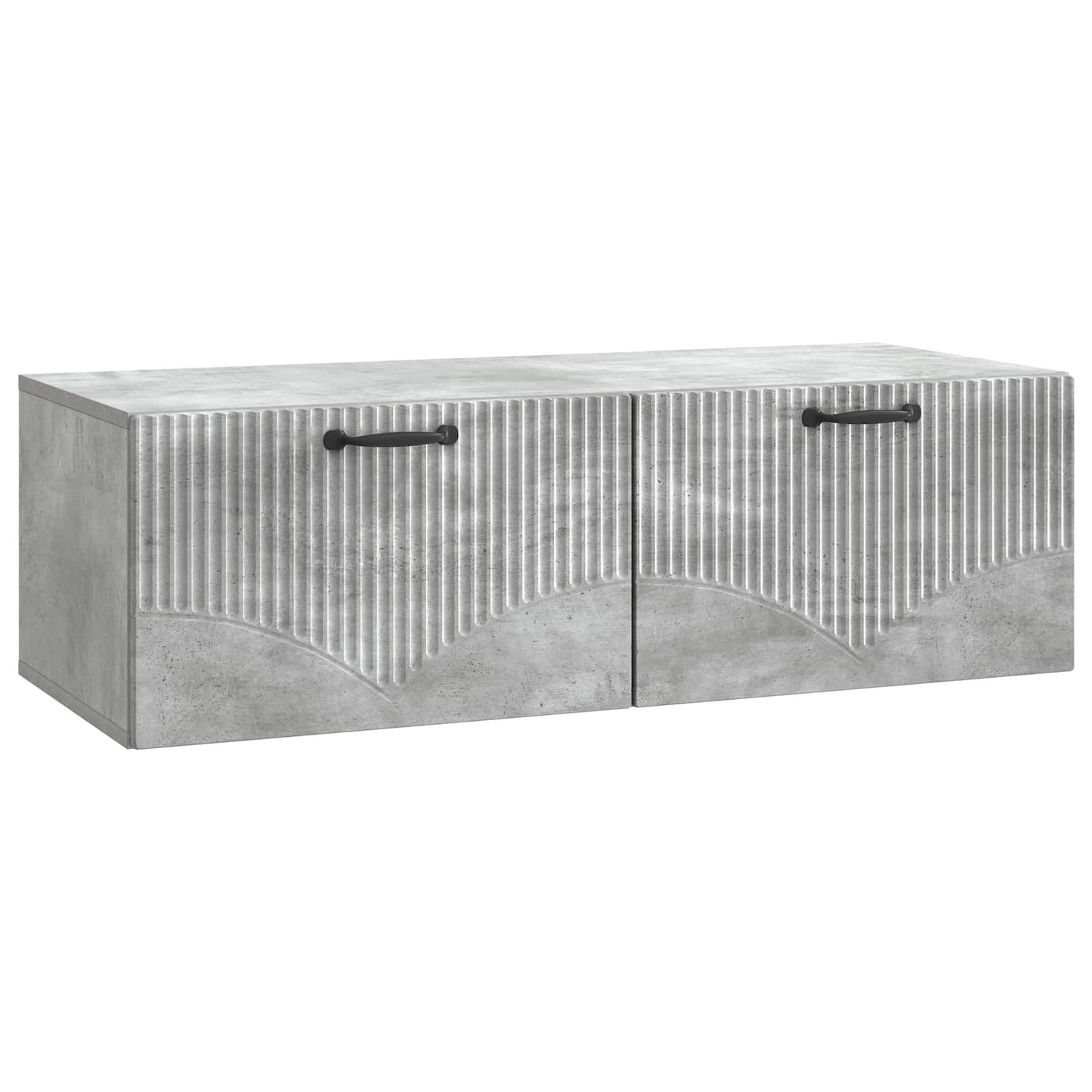 Fali TV szekrény Betonszürke 98 x 41 x 30 cm Szerelt Fa