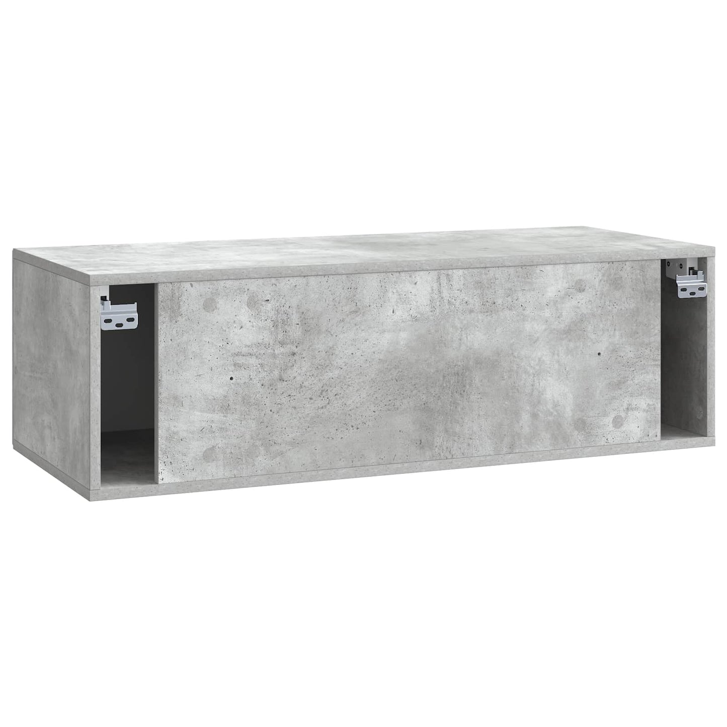 Fali TV szekrény Betonszürke 98 x 41 x 30 cm Szerelt Fa