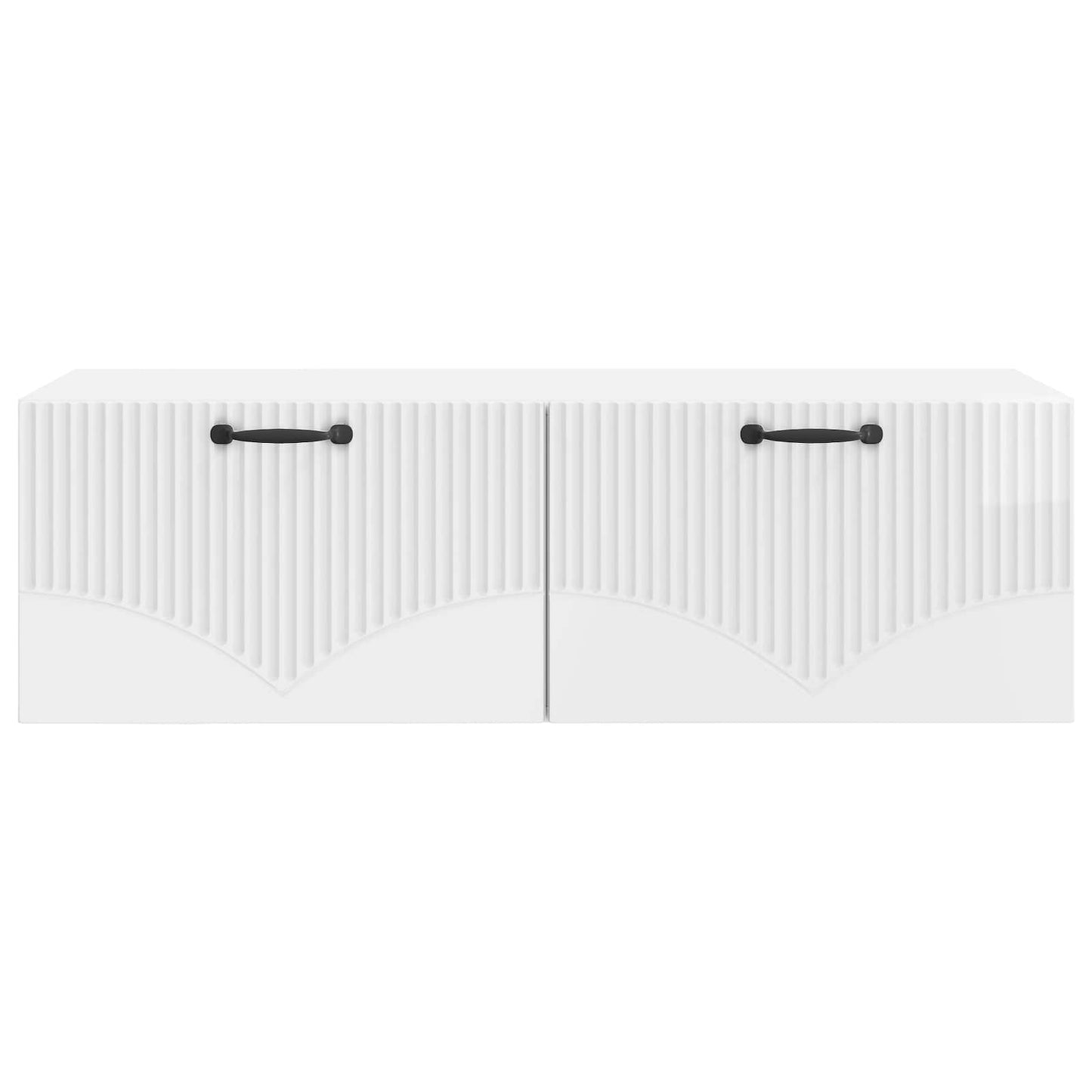 Fali TV szekrény Magasfényű Fehér 98 x 41 x 30 cm Szerelt Fa