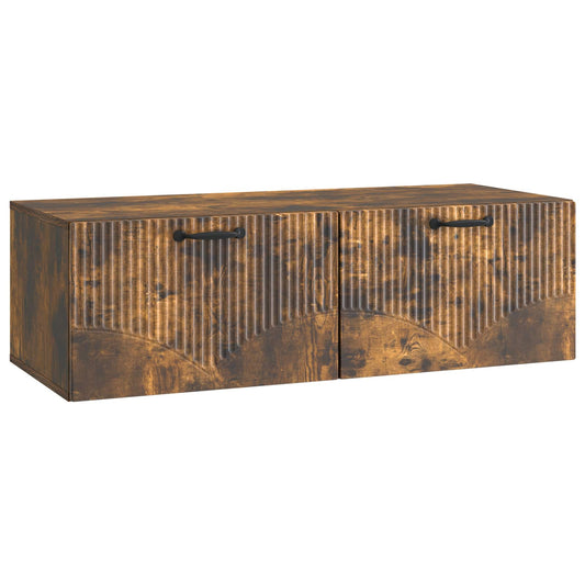 Fali TV szekrény Füstös Tölgy 98 x 41 x 30 cm Szerelt Fa