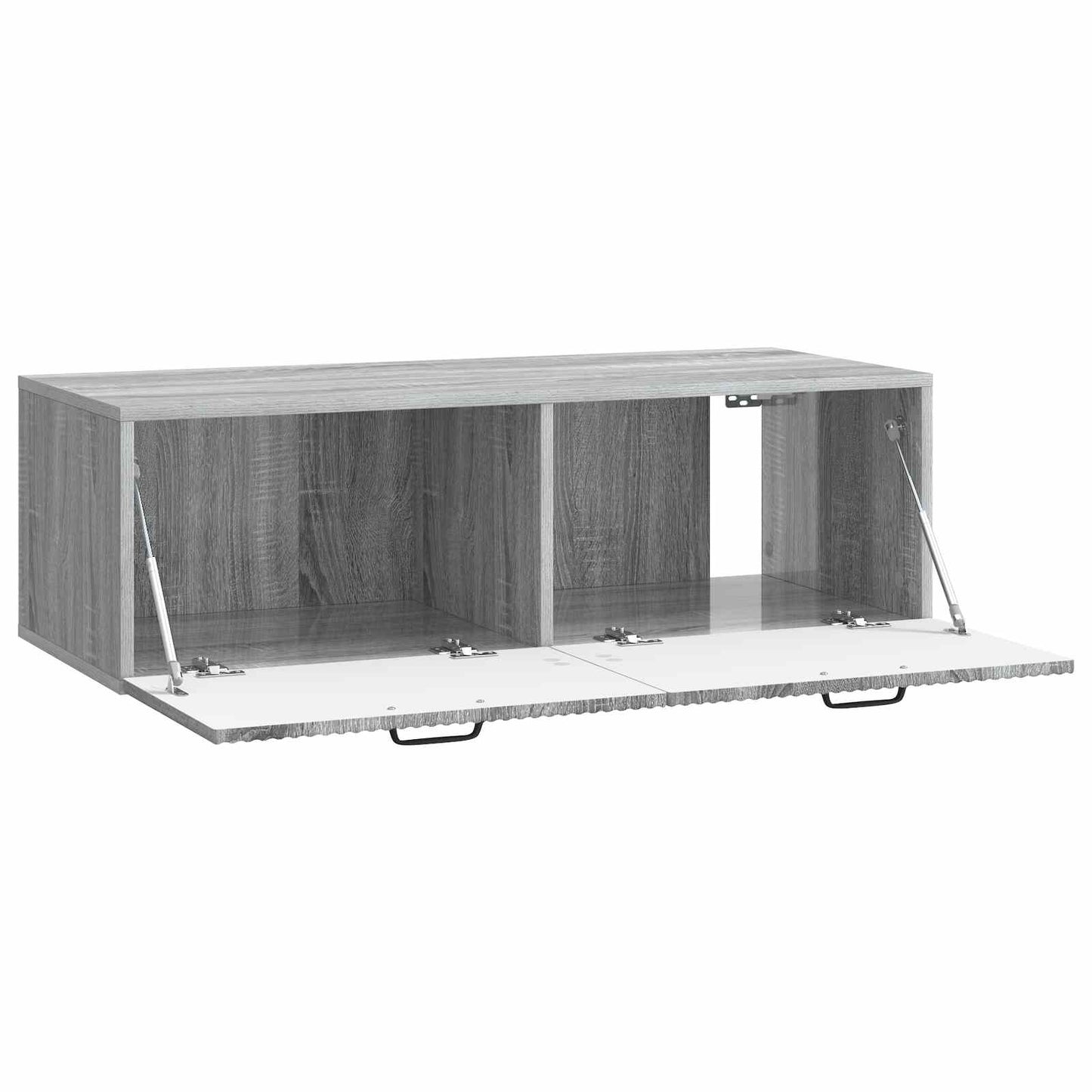 Fali TV szekrény Szürke Sonoma 98 x 41 x 30 cm Szerelt Fa