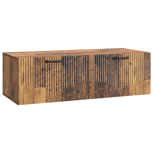 Fali TV szekrény Antik Fa 98 x 41 x 30 cm Szerelt Fa