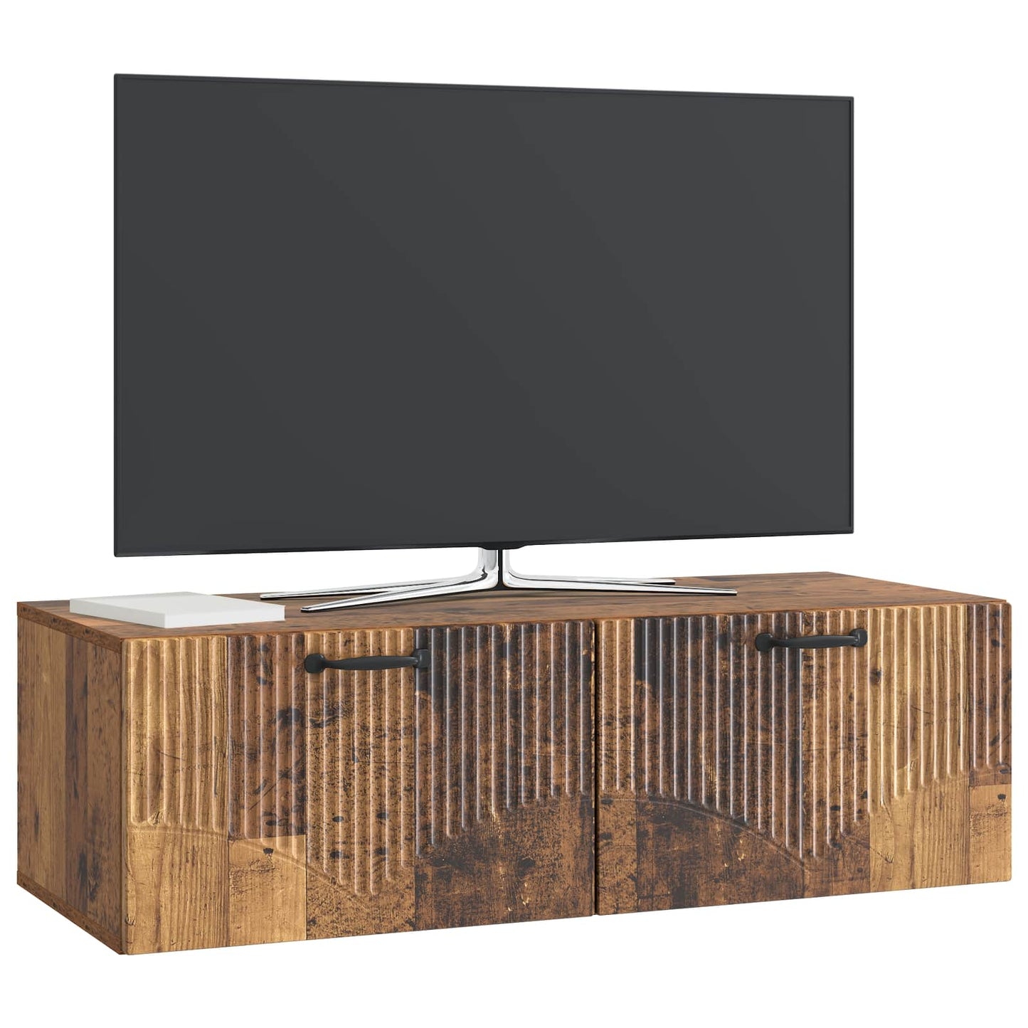 Fali TV szekrény Antik Fa 98 x 41 x 30 cm Szerelt Fa
