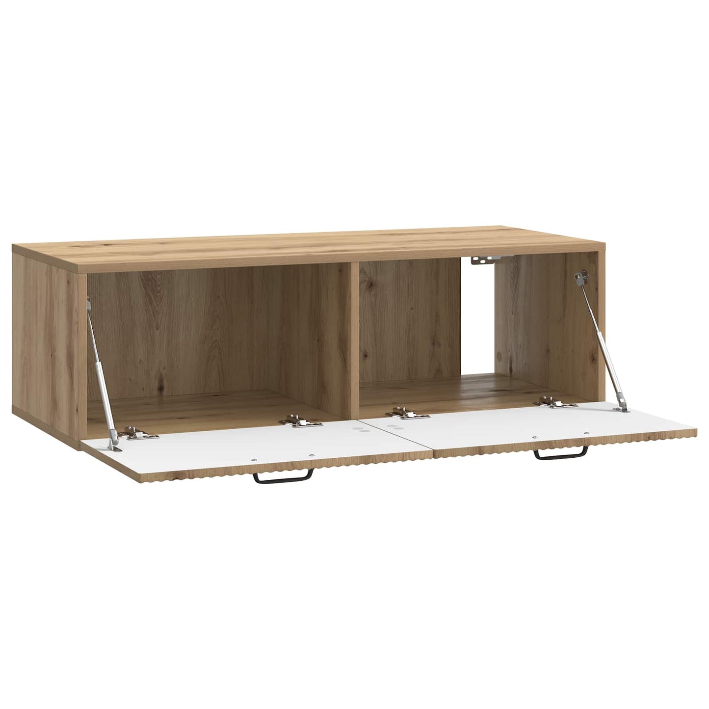 Fali TV szekrény 98 x 41 x 30 cm Kézműves Tölgy Szerelt Fa