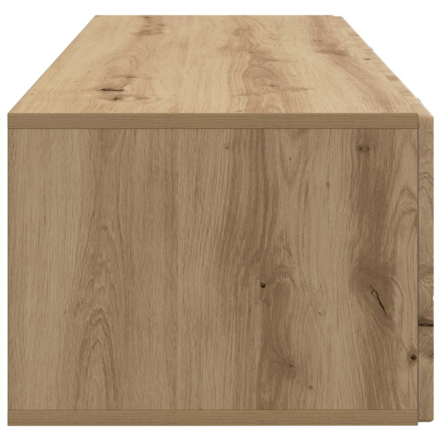 Fali TV szekrény 98 x 41 x 30 cm Kézműves Tölgy Szerelt Fa