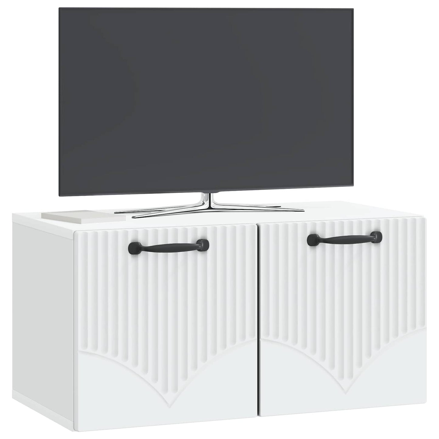 Fali TV szekrény Fehér 59,5 x 31 x 30 cm Szerelt Fa