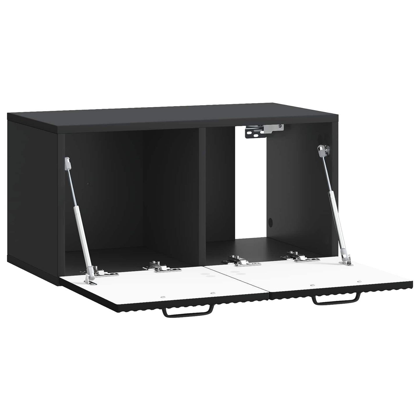 Fali TV szekrény Fekete 59,5 x 31 x 30 cm Szerelt Fa