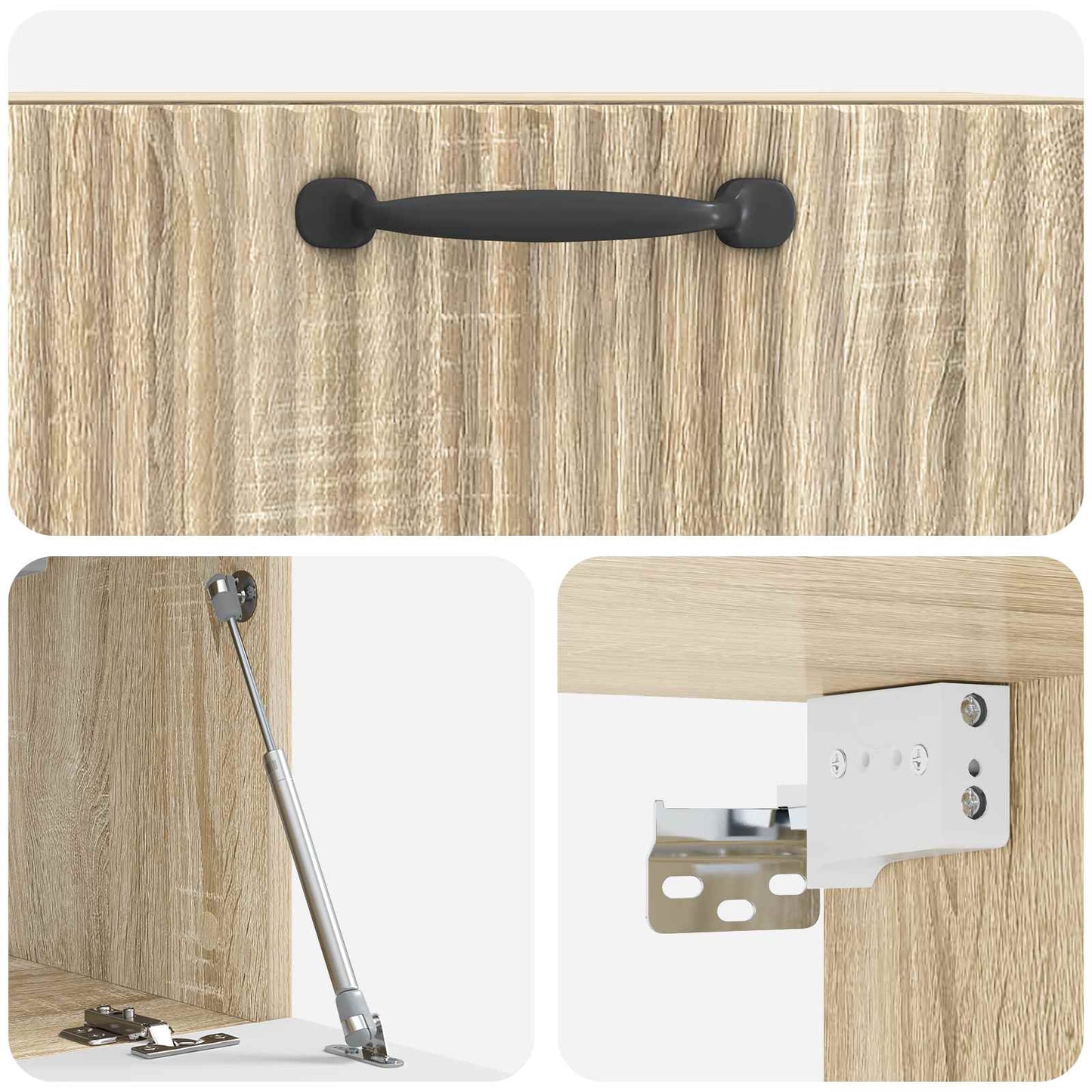 Fali TV szekrény Sonoma Tölgy 59,5 x 31 x 30 cm Szerelt Fa
