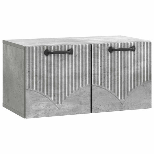 Fali TV szekrény Betonszürke 59,5 x 31 x 30 cm Szerelt Fa