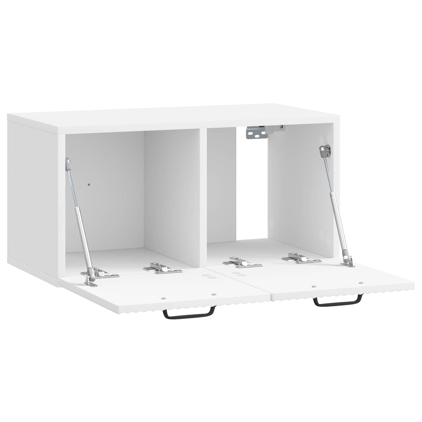 Fali TV szekrény Magasfényű Fehér 59,5 x 31 x 30 cm Szerelt Fa