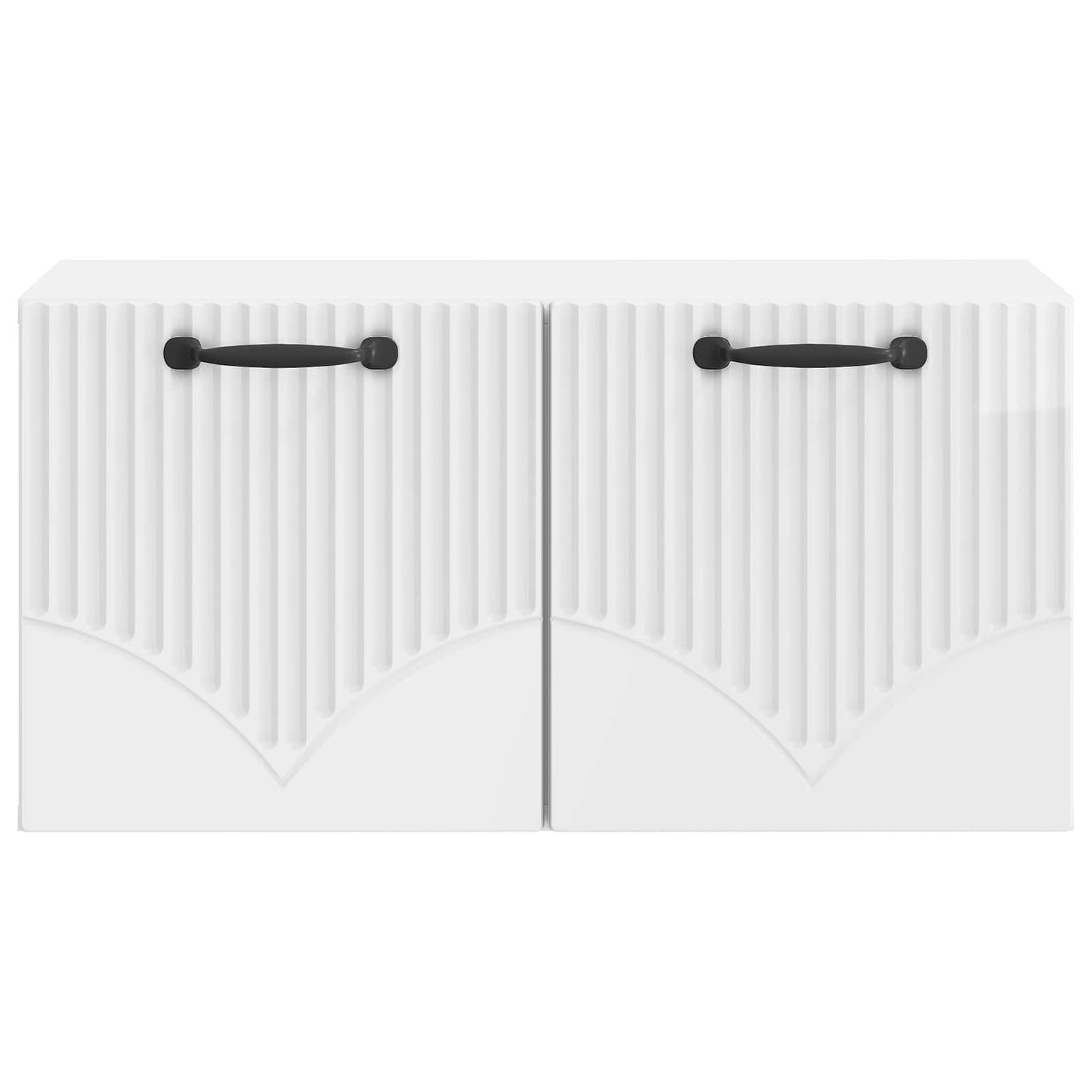 Fali TV szekrény Magasfényű Fehér 59,5 x 31 x 30 cm Szerelt Fa