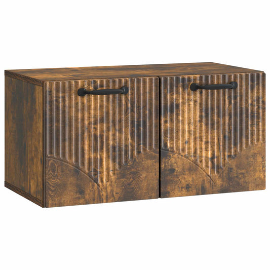Fali TV szekrény Füstös Tölgy 59,5 x 31 x 30 cm Szerelt Fa