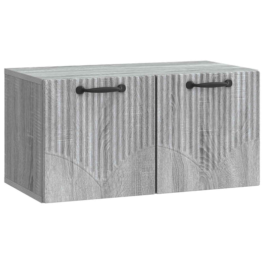 Fali TV szekrény Szürke Sonoma 59,5 x 31 x 30 cm Szerelt Fa