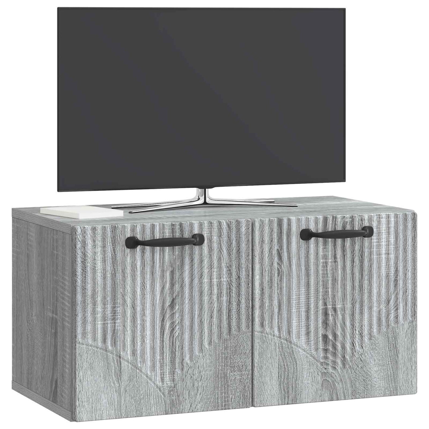 Fali TV szekrény Szürke Sonoma 59,5 x 31 x 30 cm Szerelt Fa