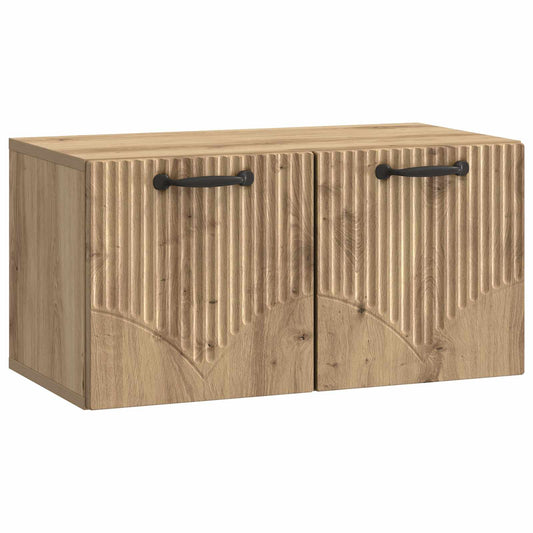 Fali TV szekrény Kézműves Tölgy 59,5 x 31 x 30 cm Szerelt Fa