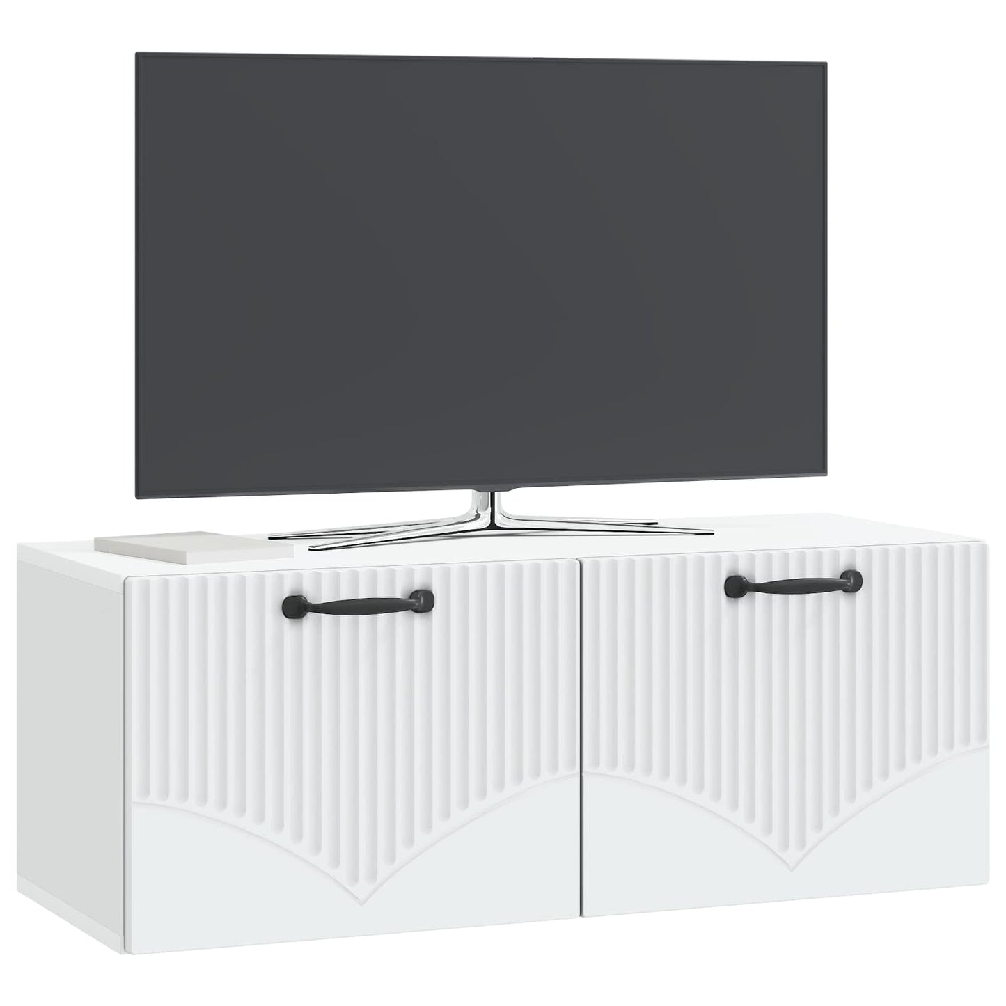 Fali TV szekrény Fehér 78,5 x 31 x 30 cm Szerelt Fa