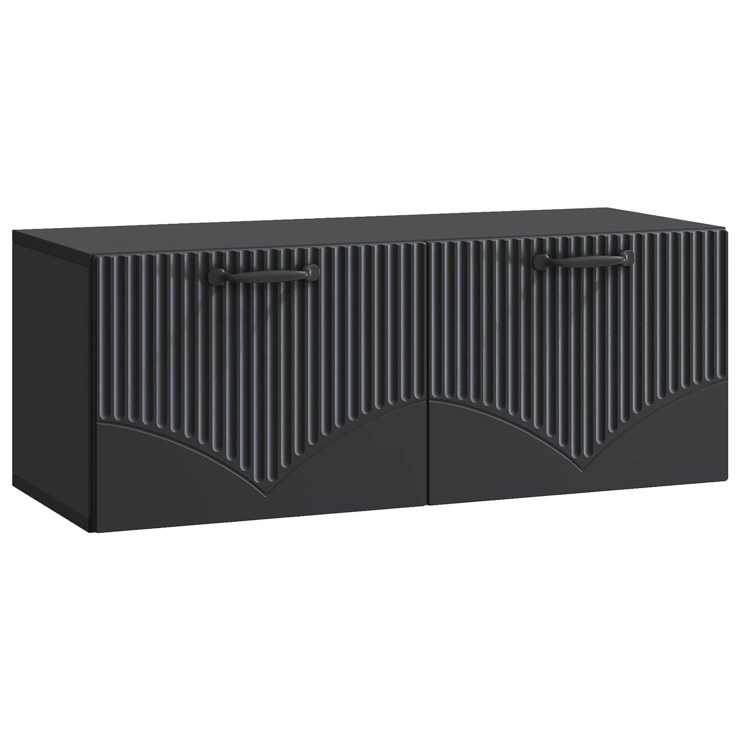 Fali TV szekrény Fekete 78,5 x 31 x 30 cm Szerelt Fa